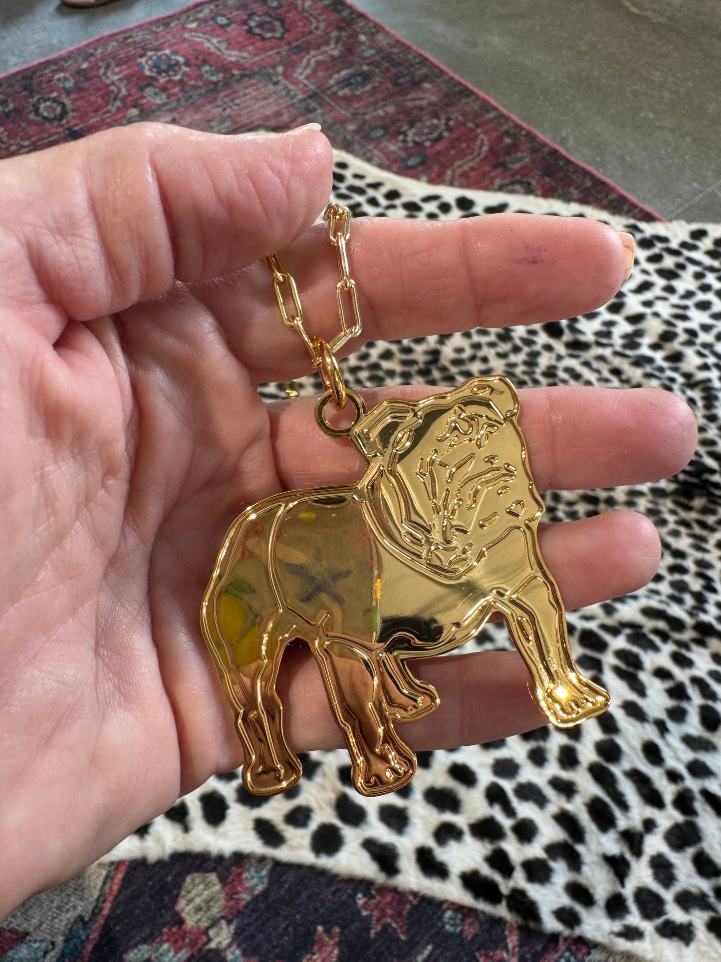 Lisi lerch large bulldog necklace