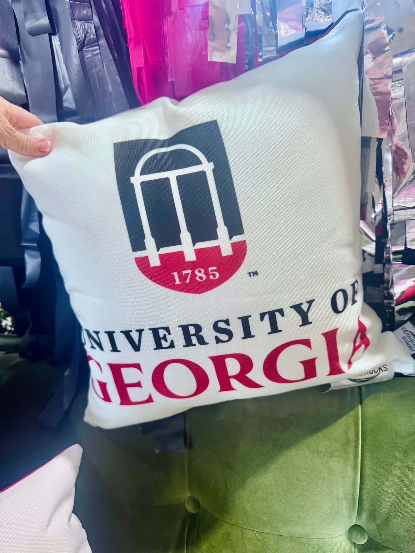University of georgia arch pillow cover licensed