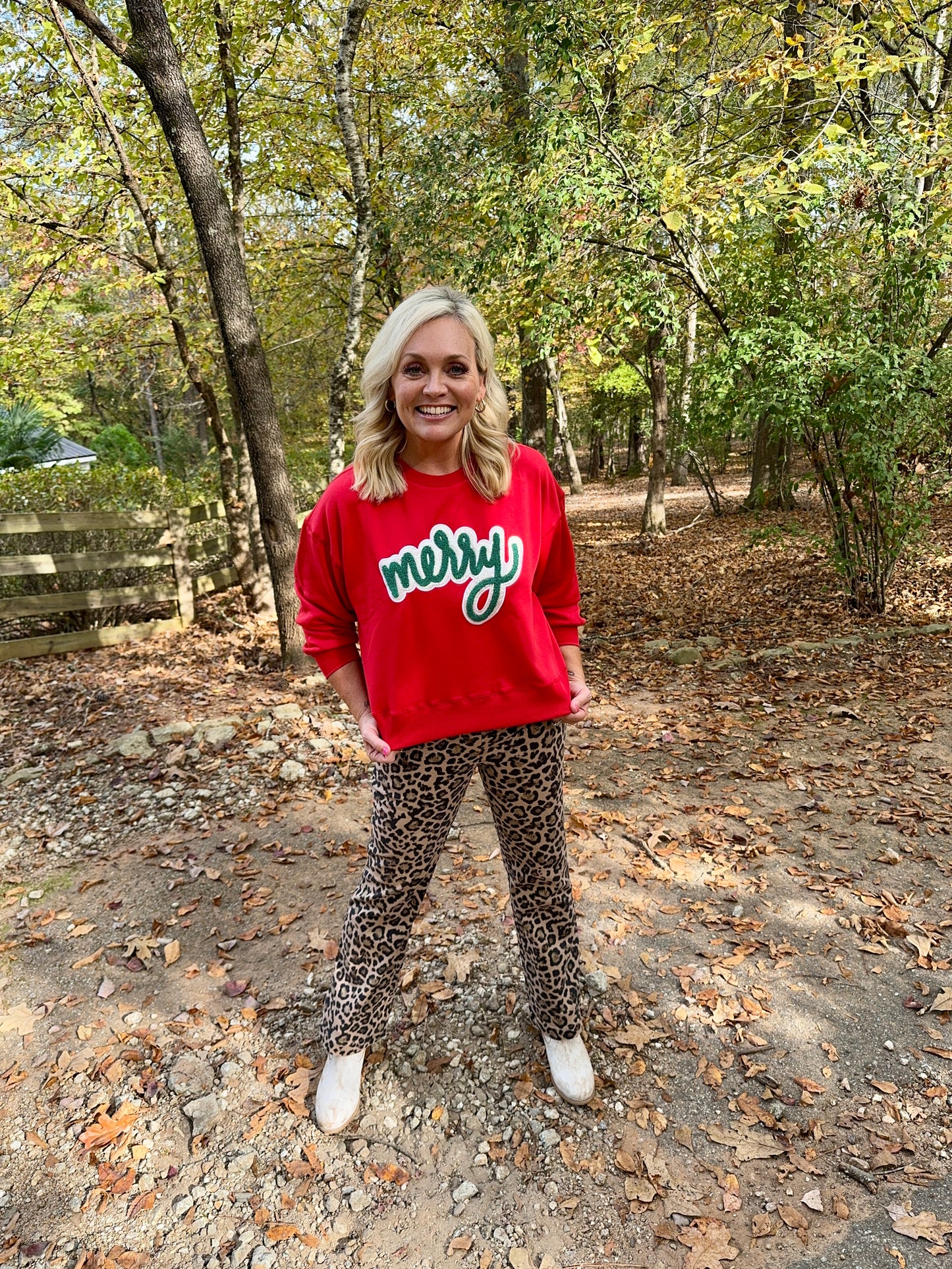 Boutique Christmas sweatshirt Merry oversized marked down