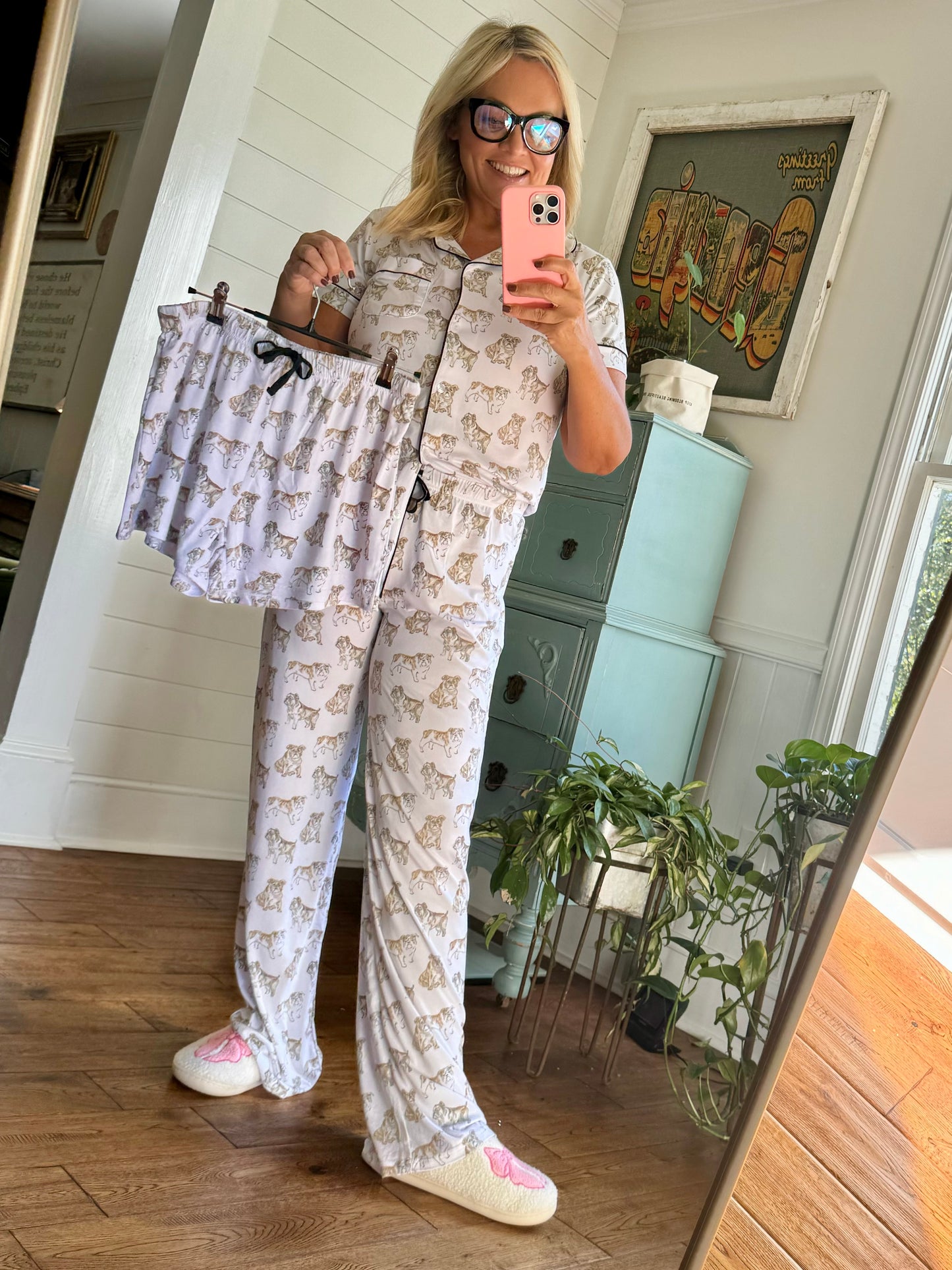 Bulldog pajama shorts up to size XXL on sale! Marked down
