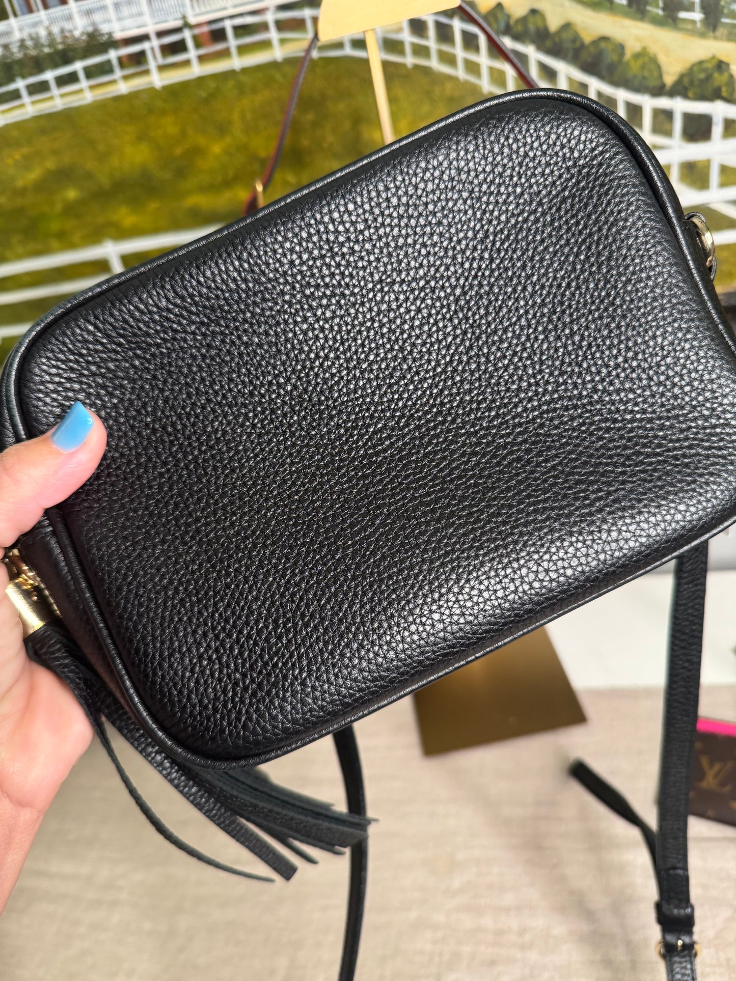 Gucci small soho disco grained calf black pre loved