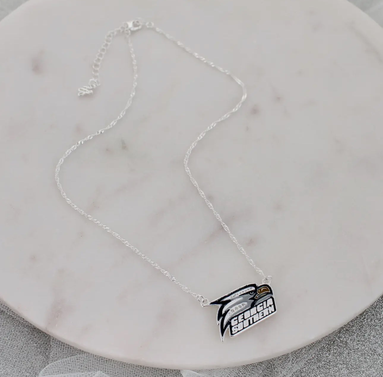Georgia southern crystal logo necklace licensed