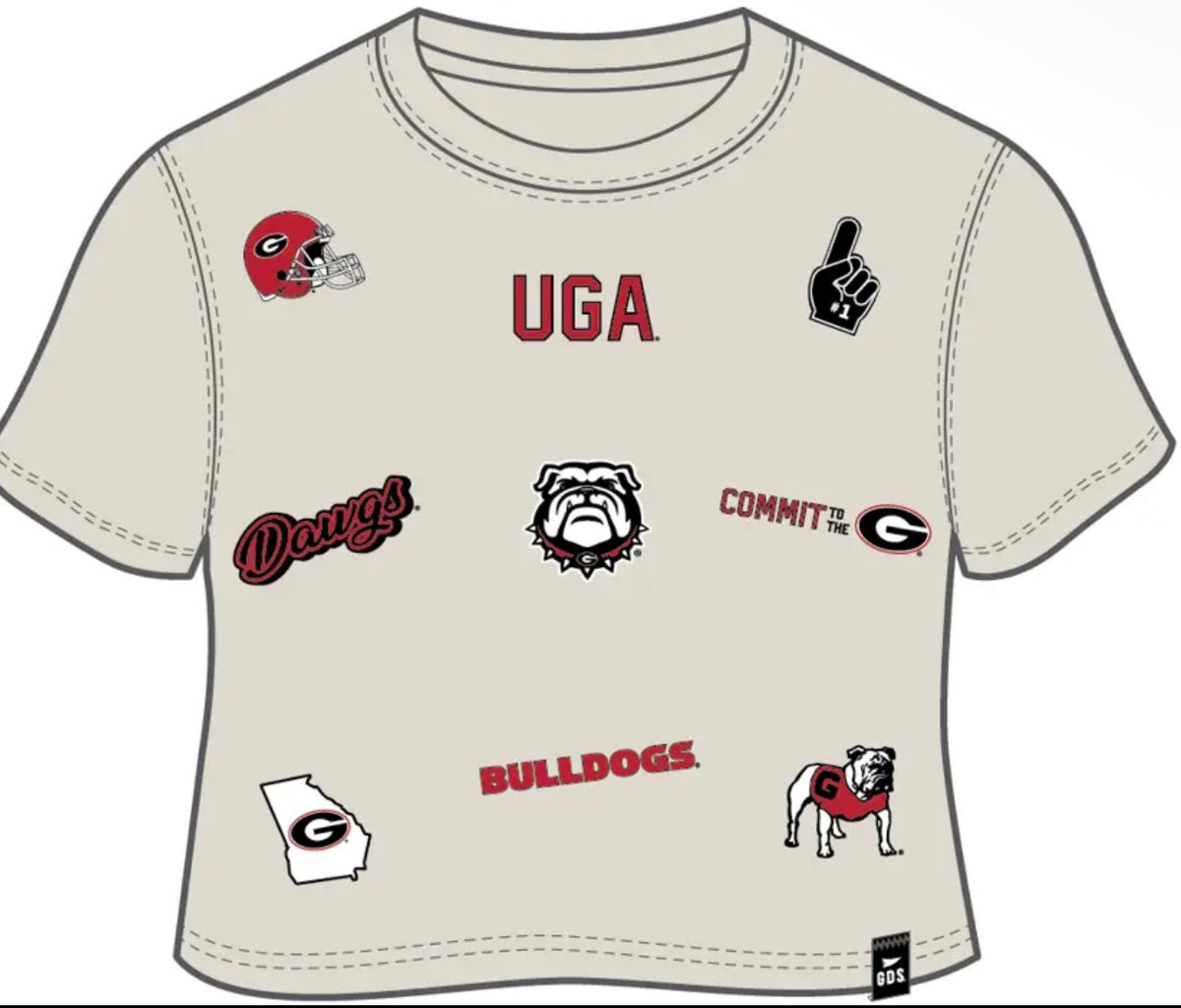 All over bulldog tee oatmeal