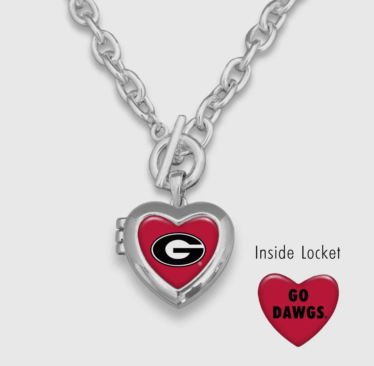 Silver locket necklace georgia