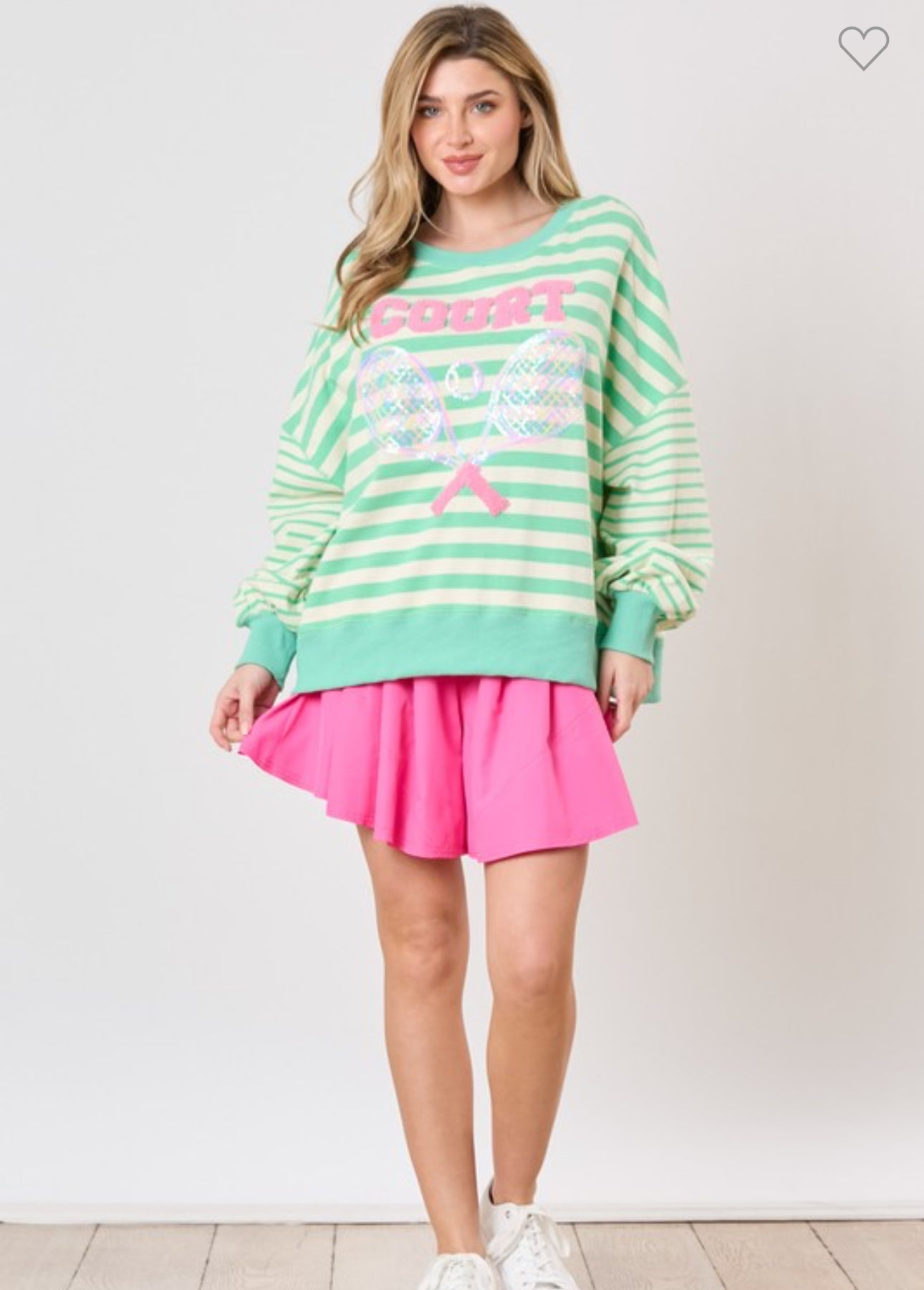 Court tennis pickleball oversized sweatshirt UGA fall collection