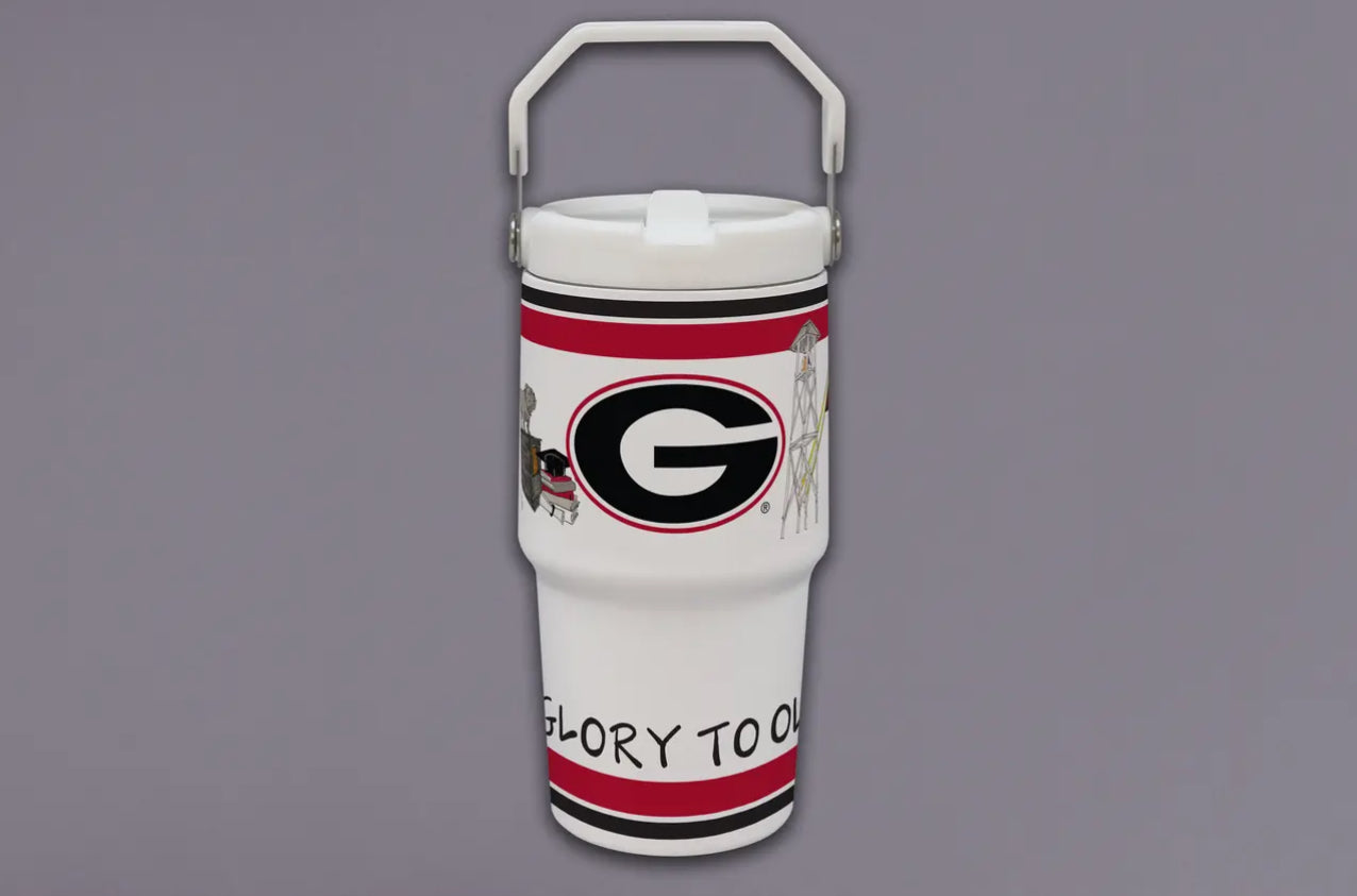 Flip lid 20oz tumbler licensed UGA