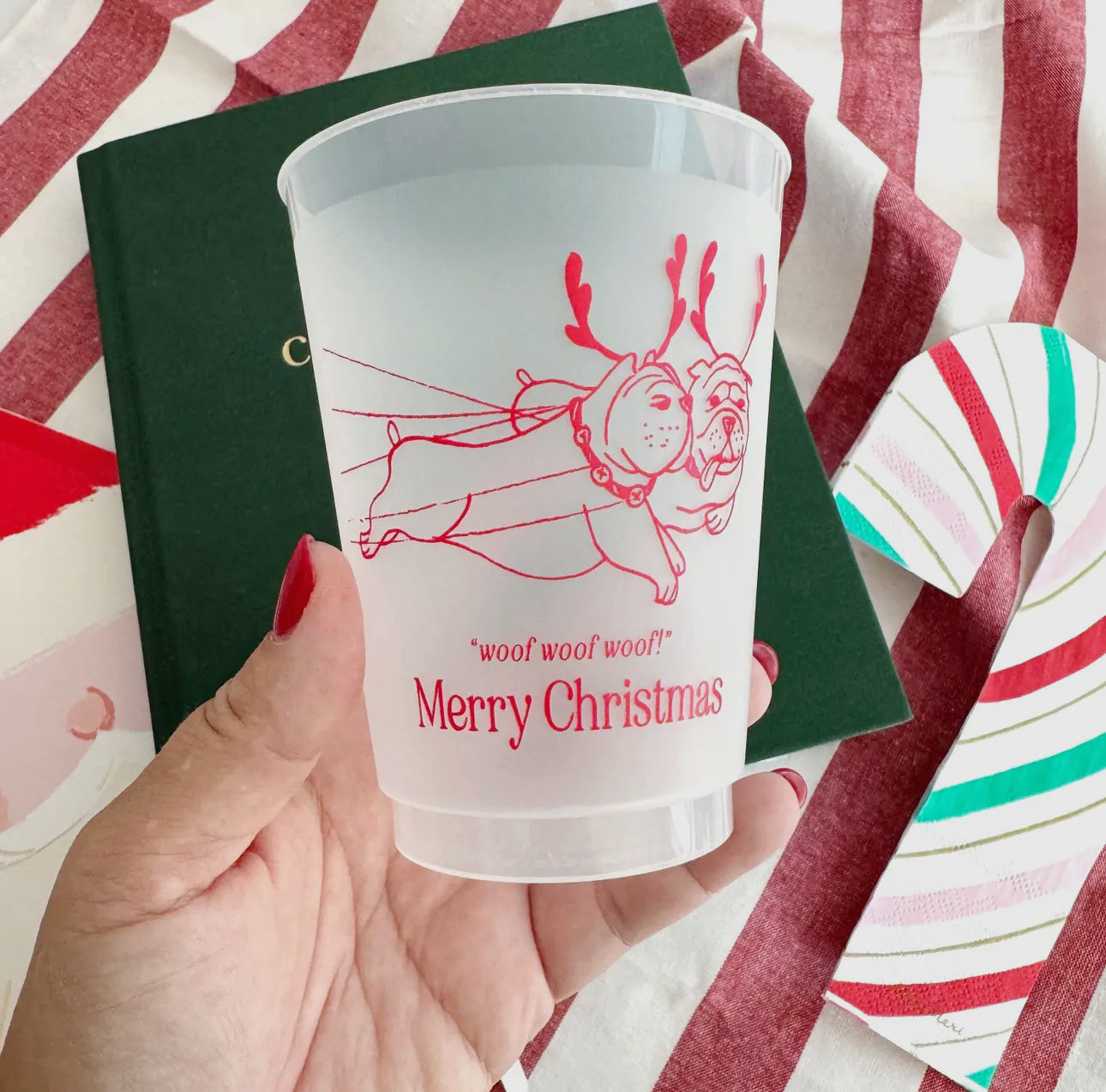 Reindeer dog reusable cups