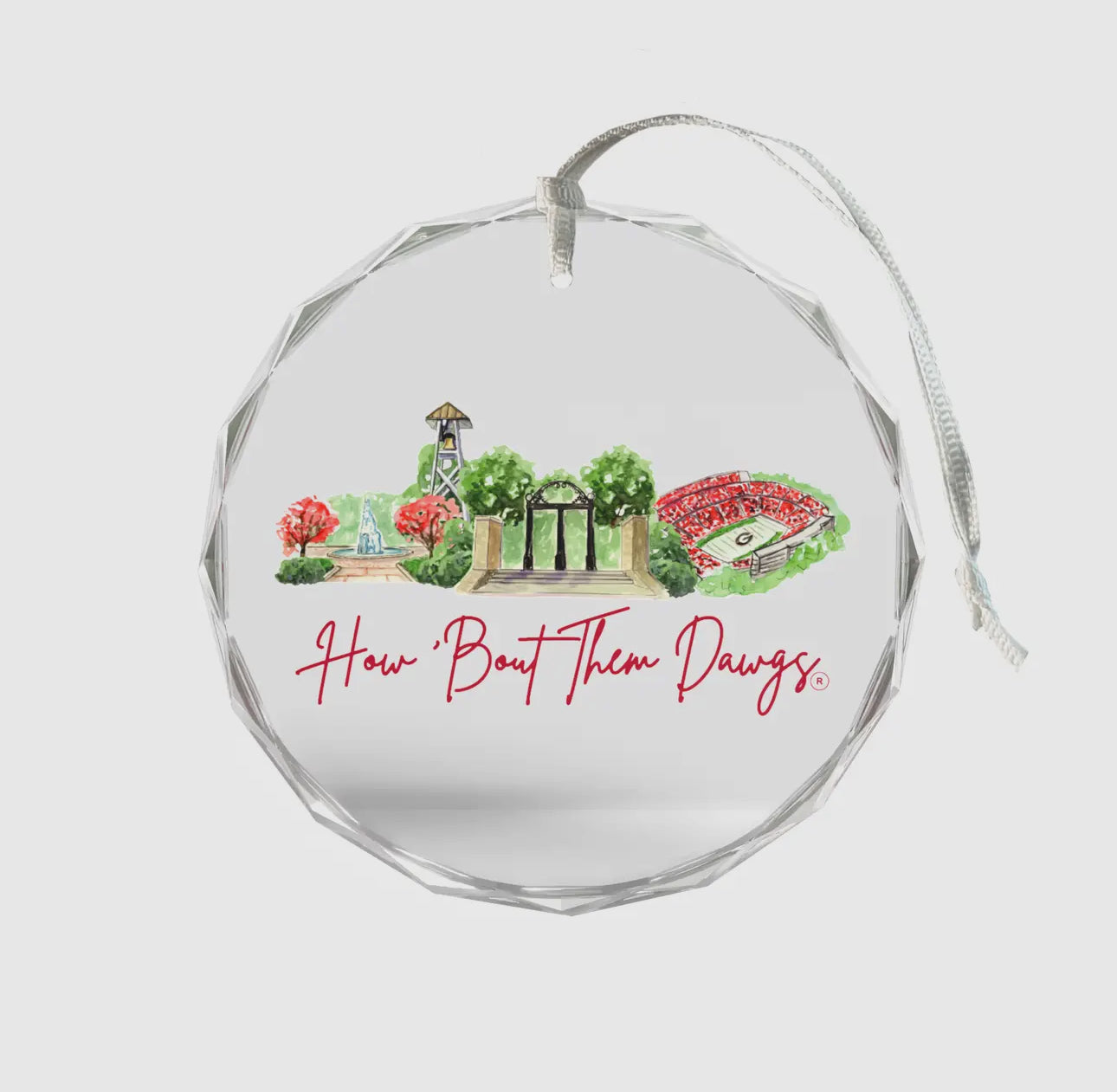 Georgia landmark Glass ornament licensed