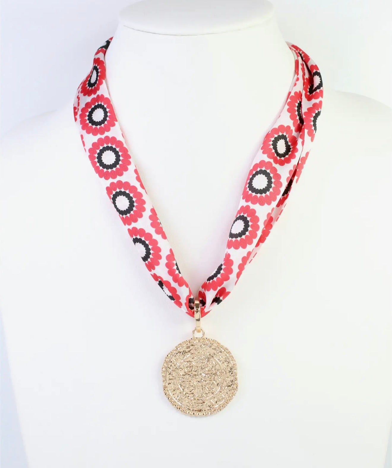 Twilly scarf red and black