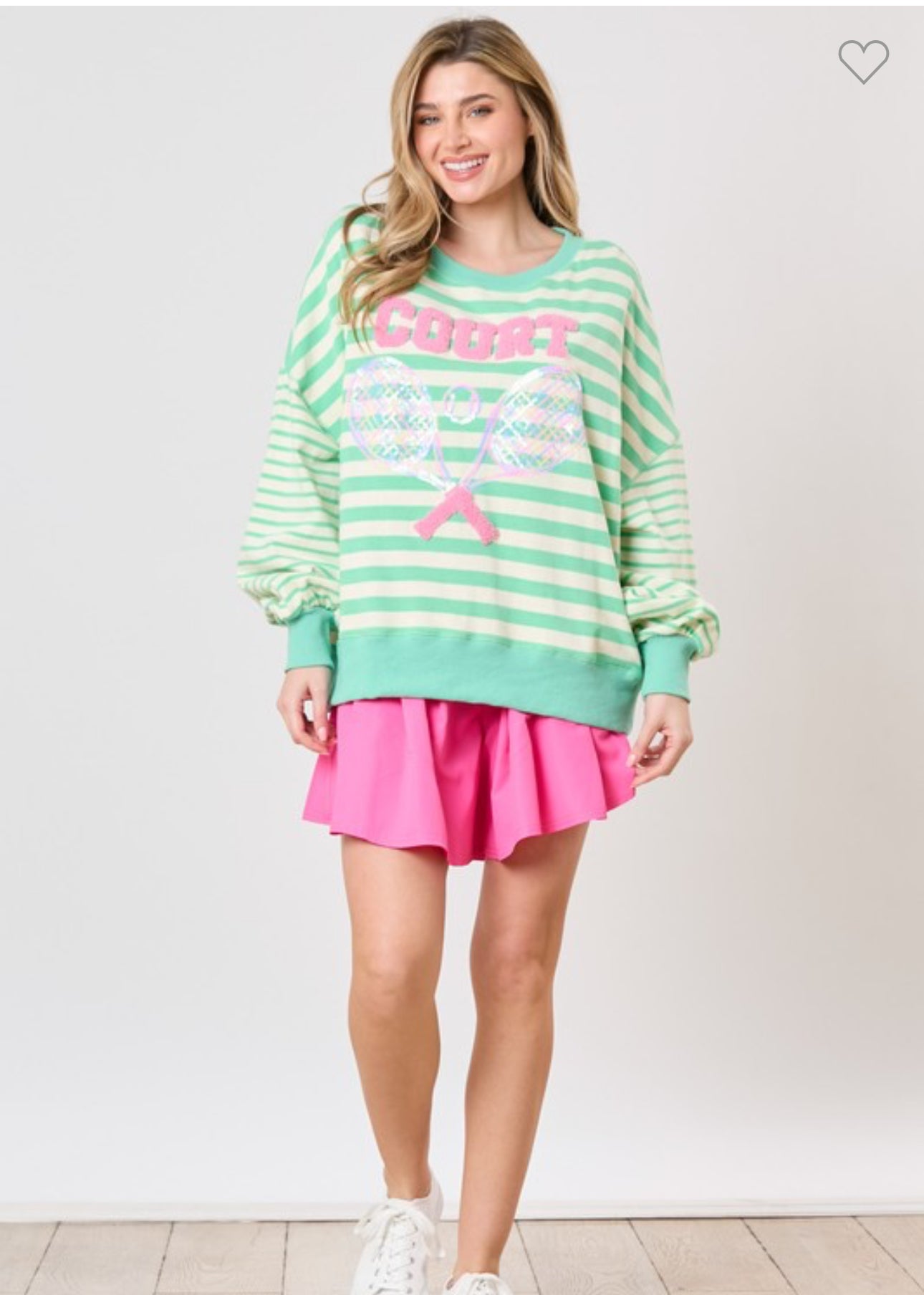 Court tennis pickleball oversized sweatshirt UGA fall collection
