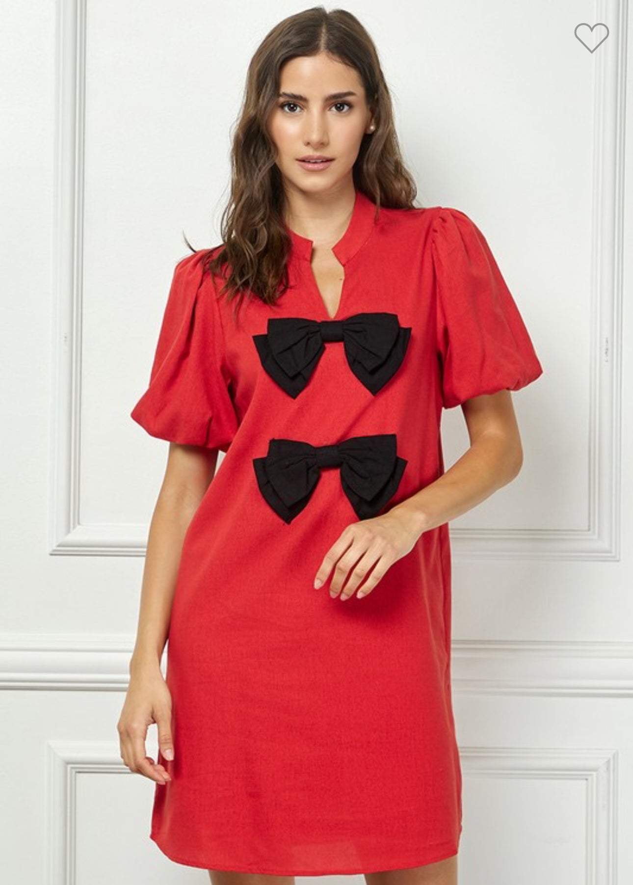 Red dress black bows darling! Marked down