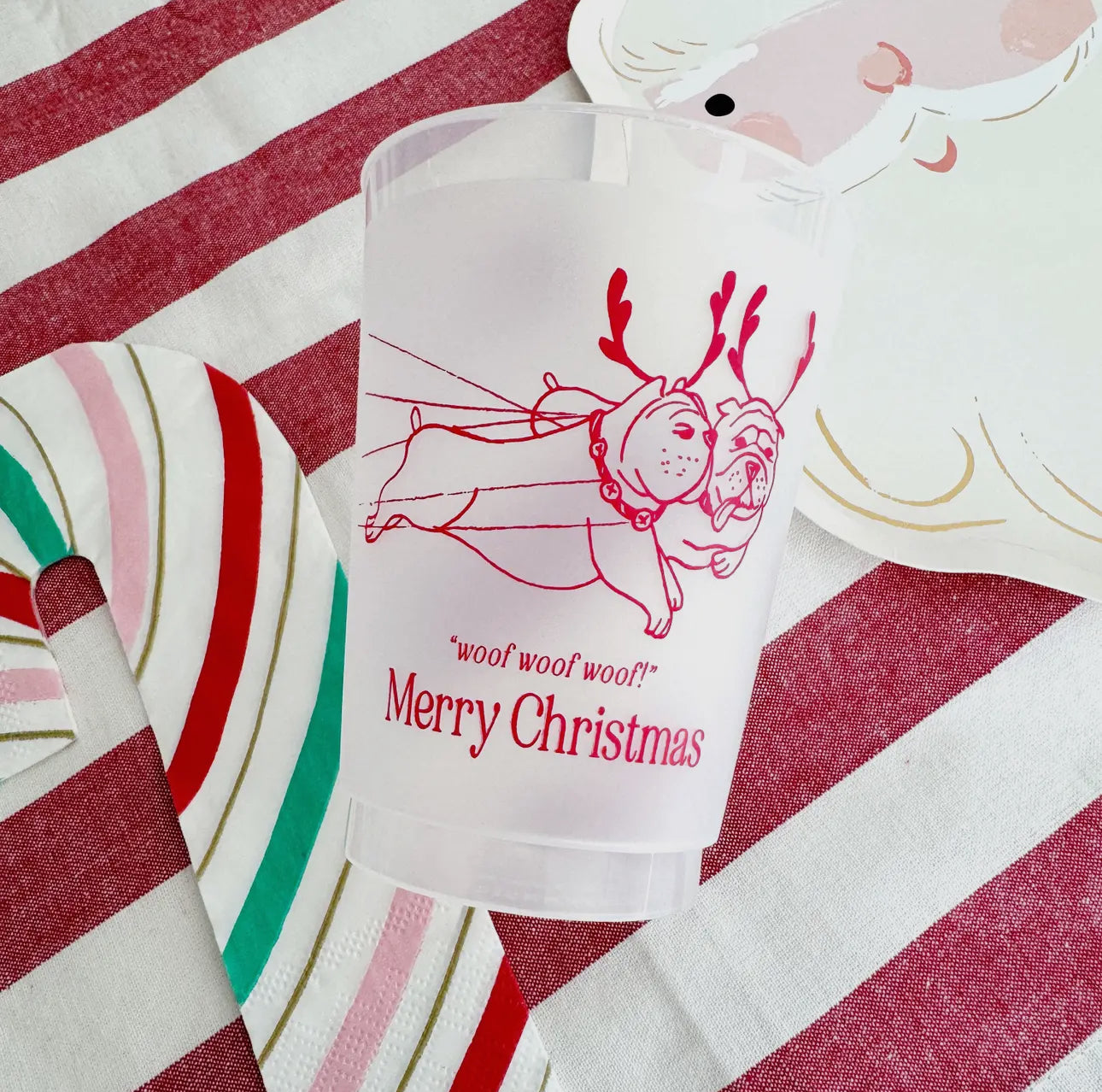Reindeer dog reusable cups
