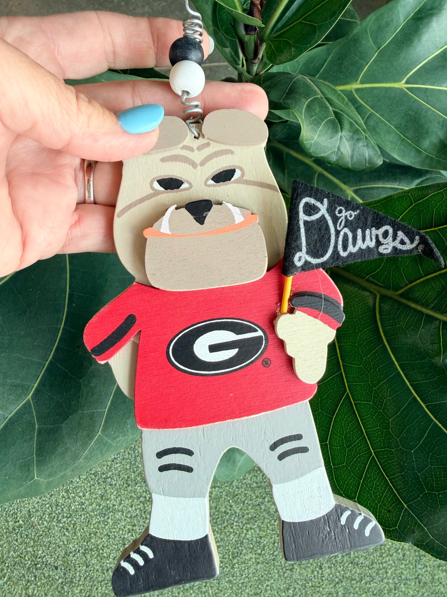 Hairy dawg mascot ornament