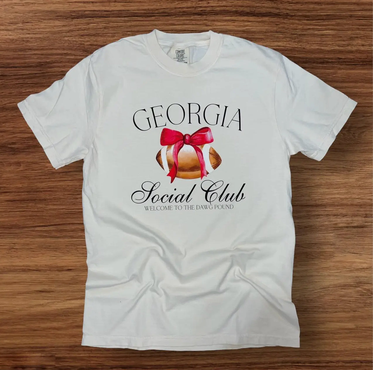 Comfort colors cream t shirt social club football up to size 3X