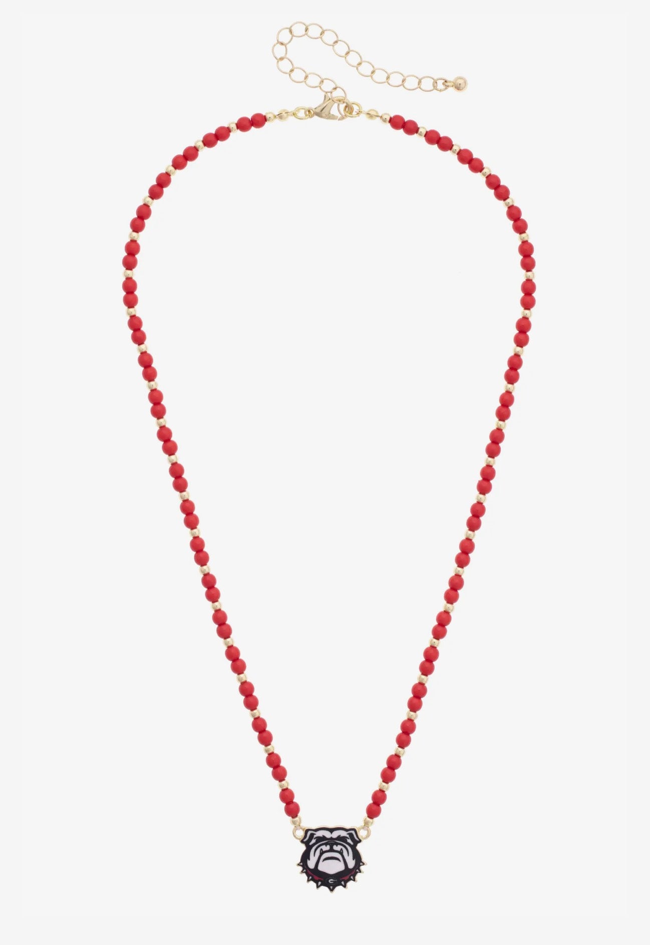 Georgia Bulldog necklace beaded licensed