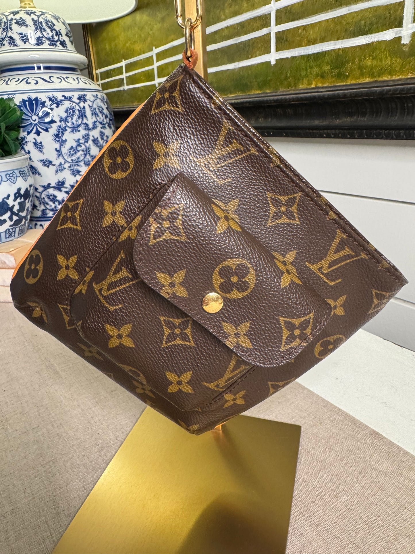 Louis Vuitton partition pre loved monogram wristlet