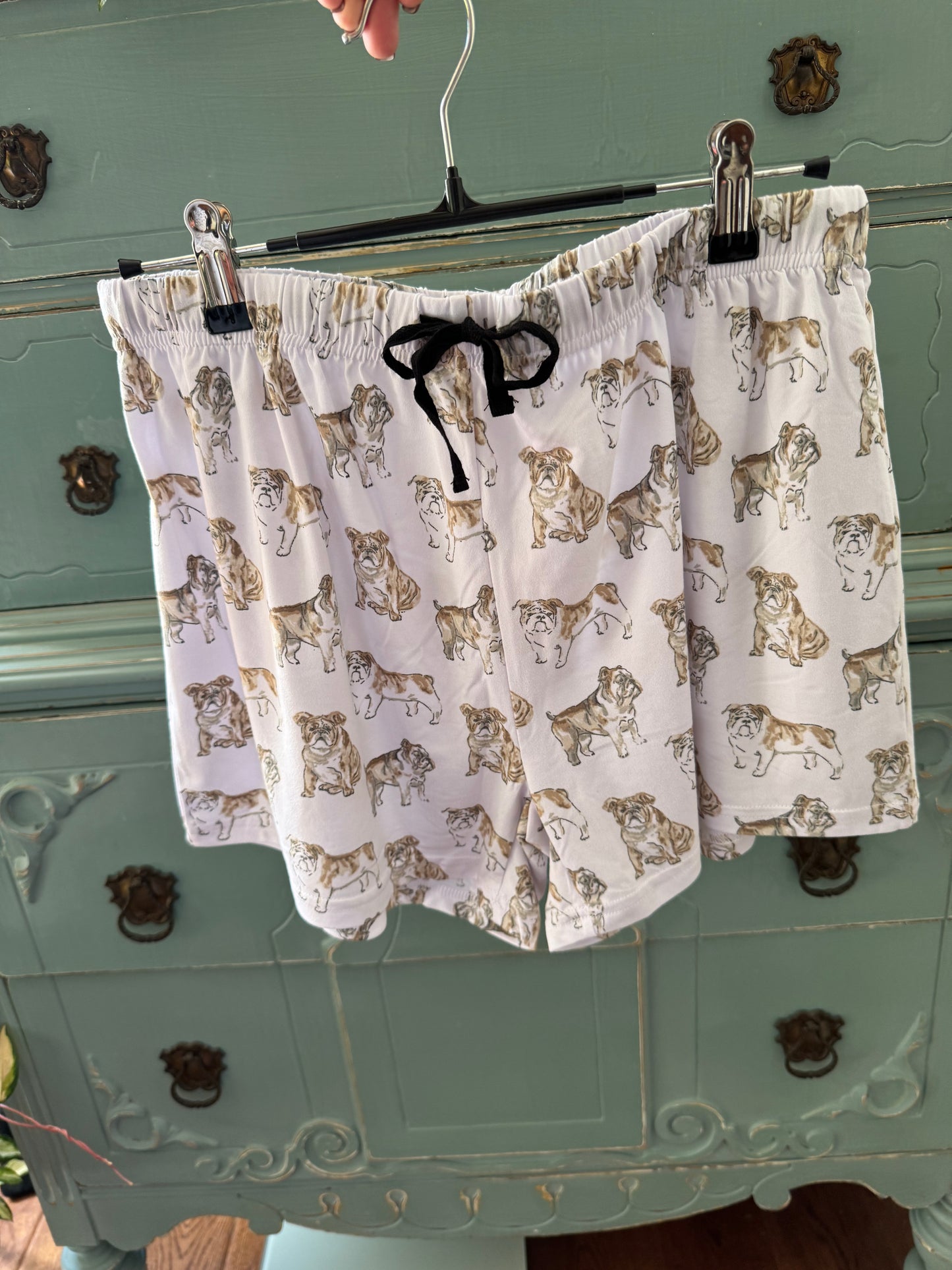Bulldog pajama shorts up to size XXL on sale! Marked down