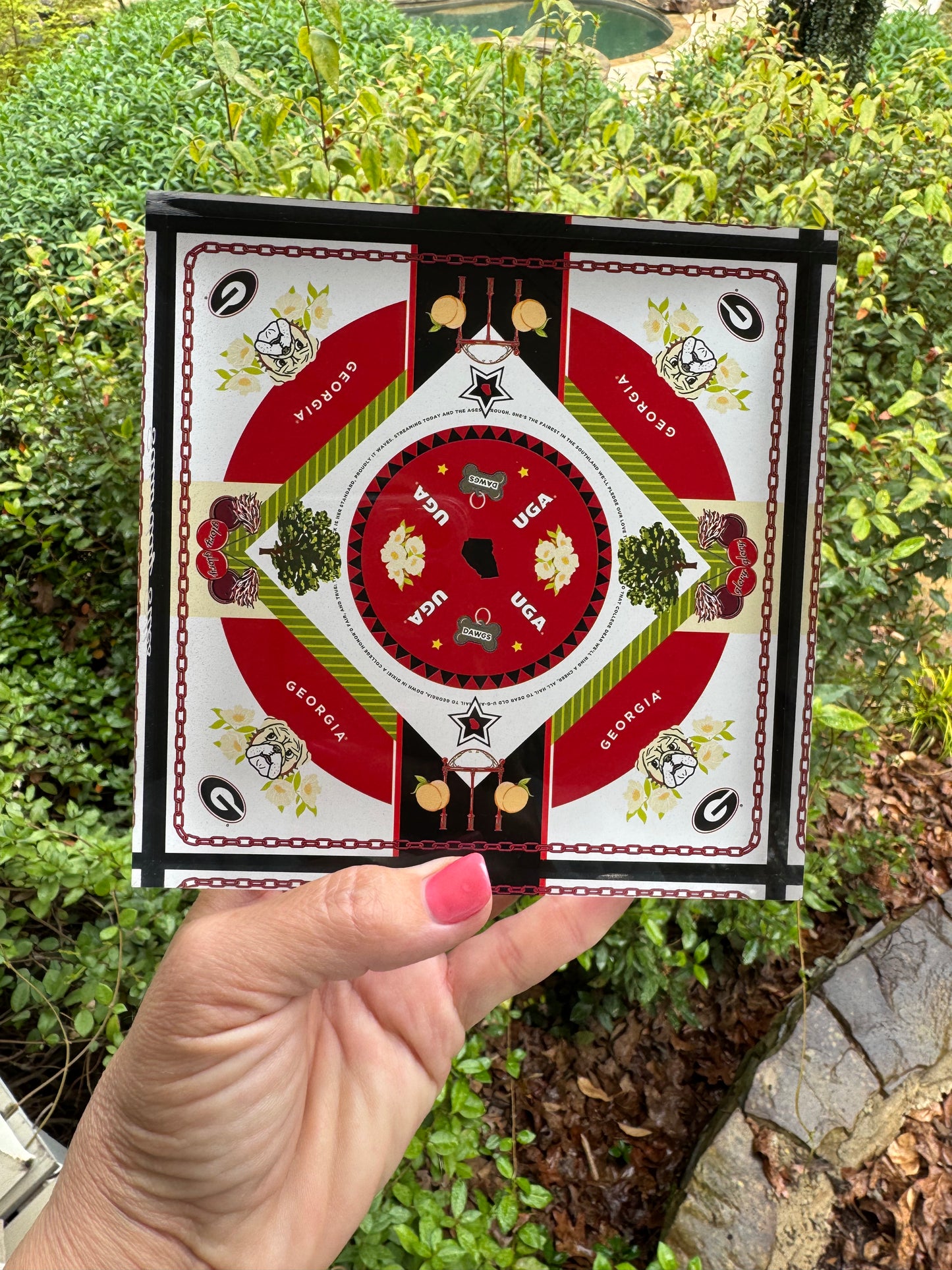 Acrylic scarf block licensed UGA