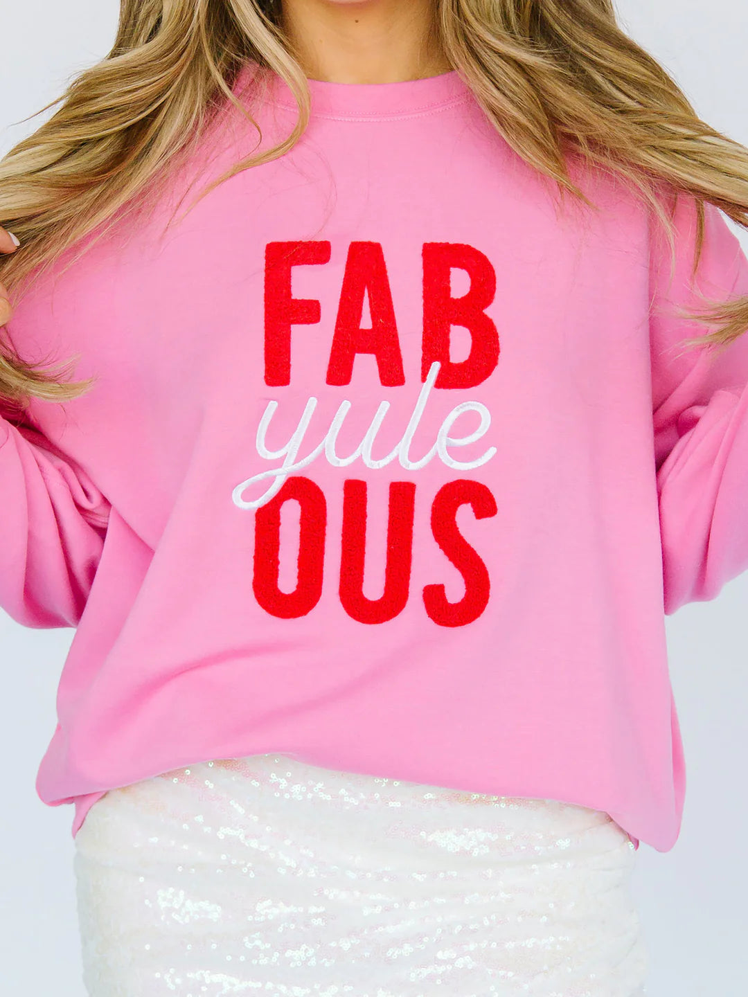Boutique luxury fab YULE OUS sweatshirt marked down Christmas