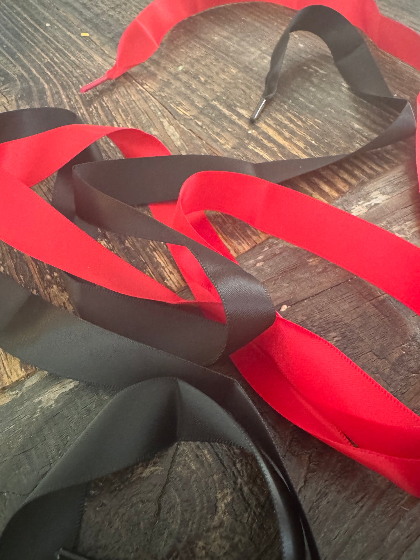One lace listing! Game day shoe laces red or black one lace! Order two if u need for two shoes!