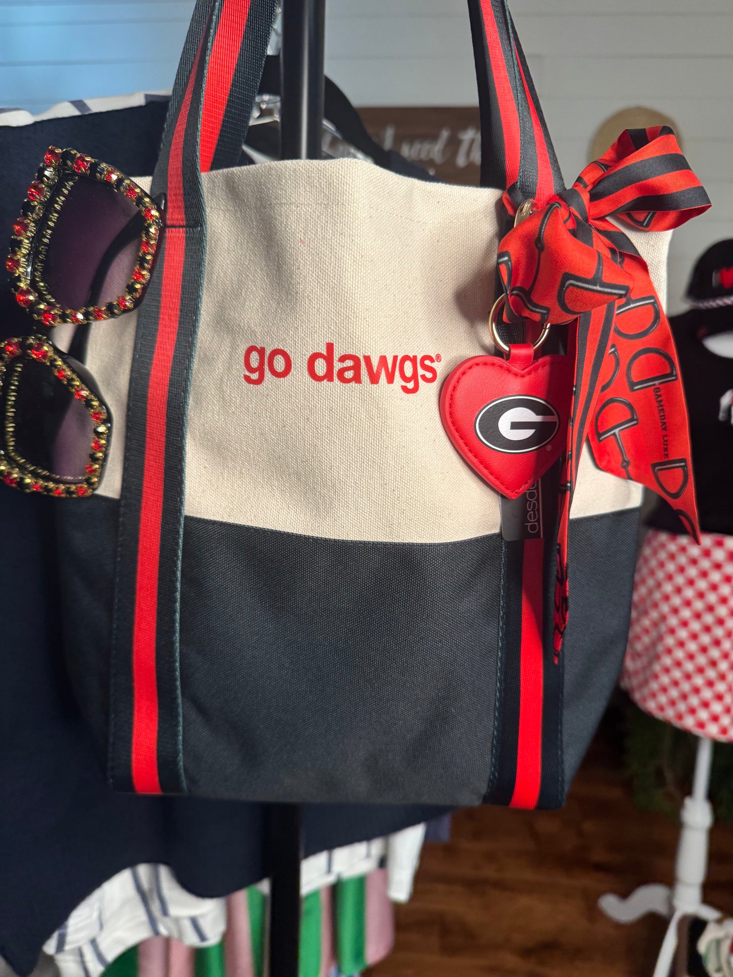 Licensed georgia canvas tote bag