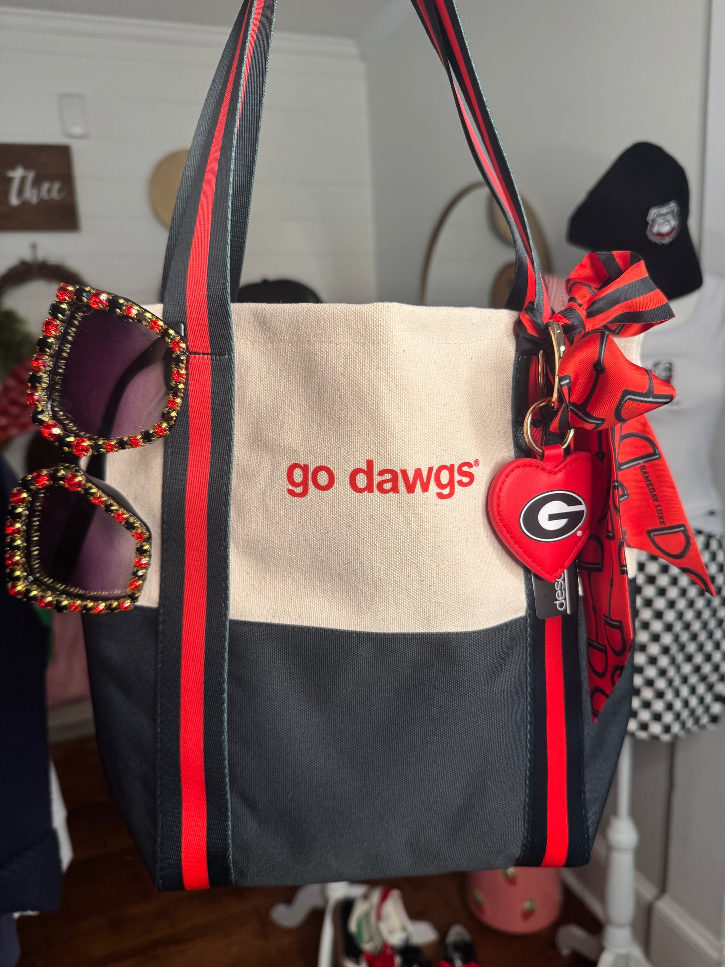Licensed georgia canvas tote bag