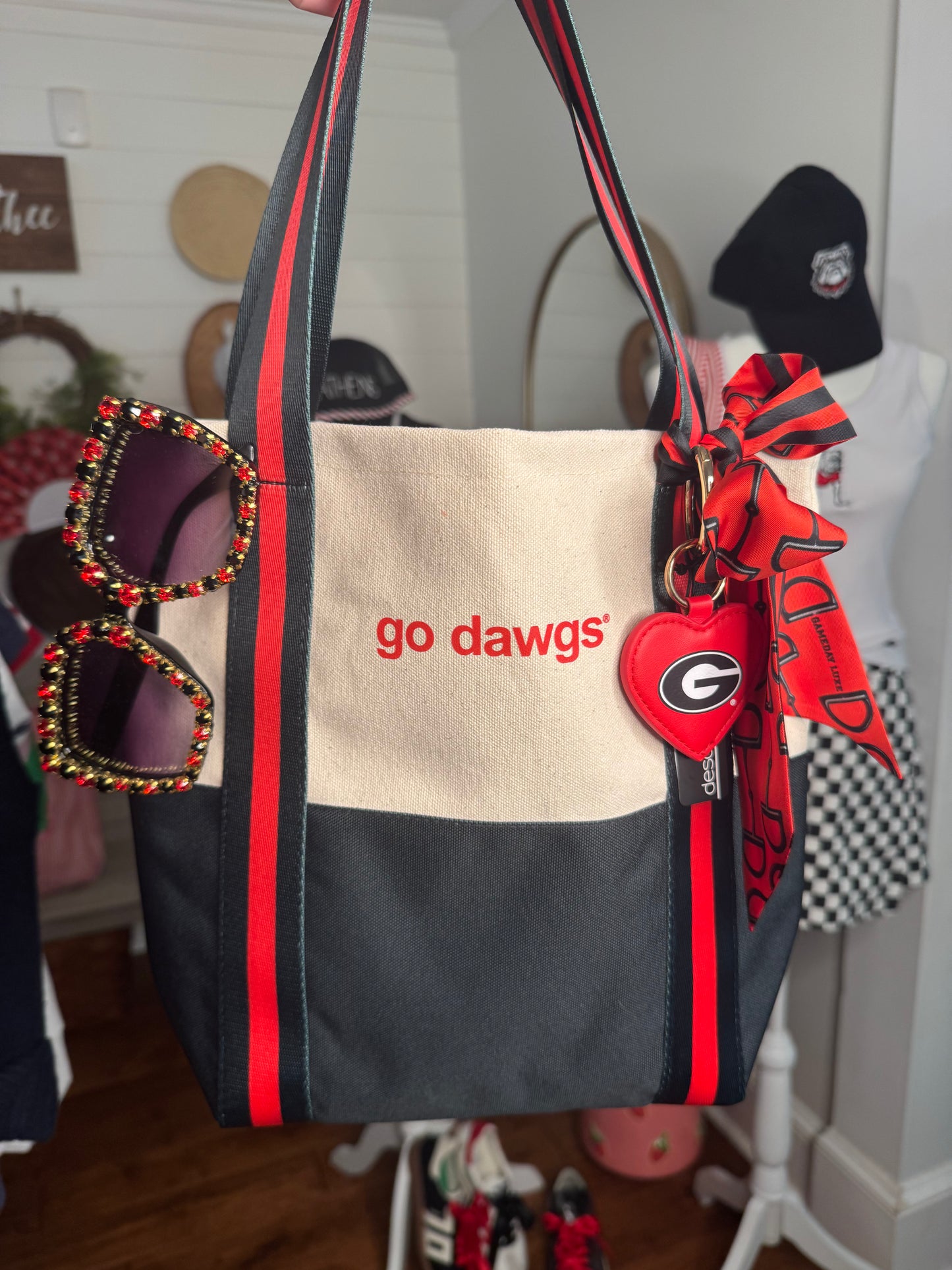Licensed georgia canvas tote bag