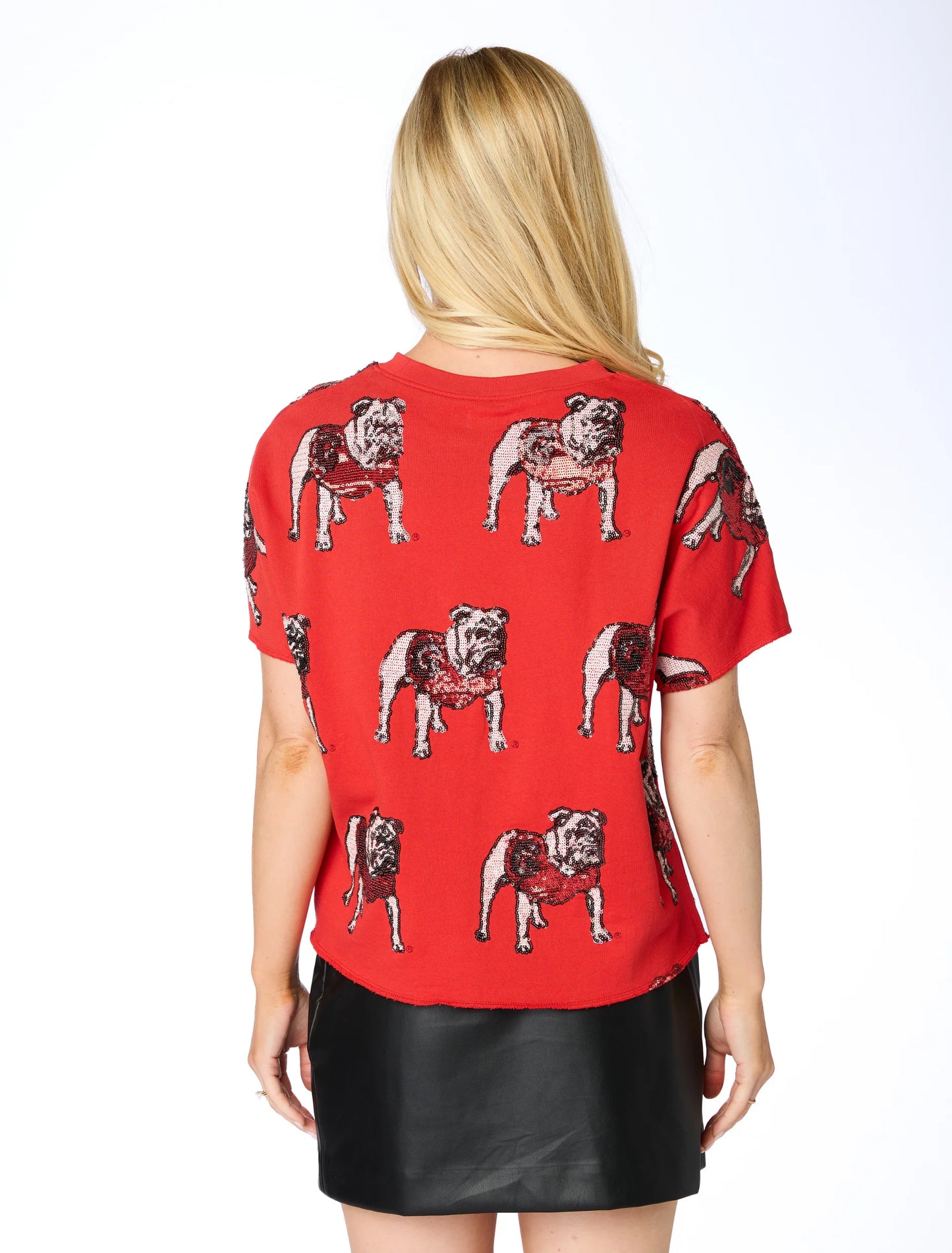 The bulldog sequin Terry top
