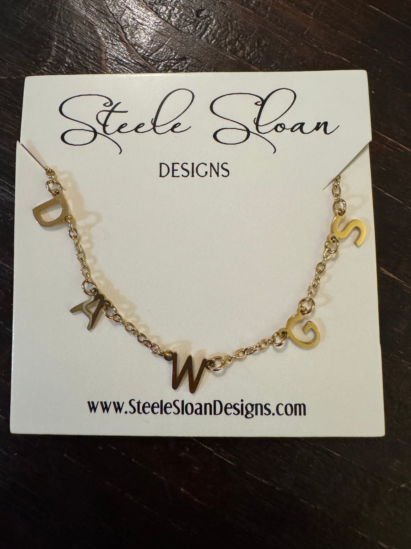 Dawgs charm dangle necklace