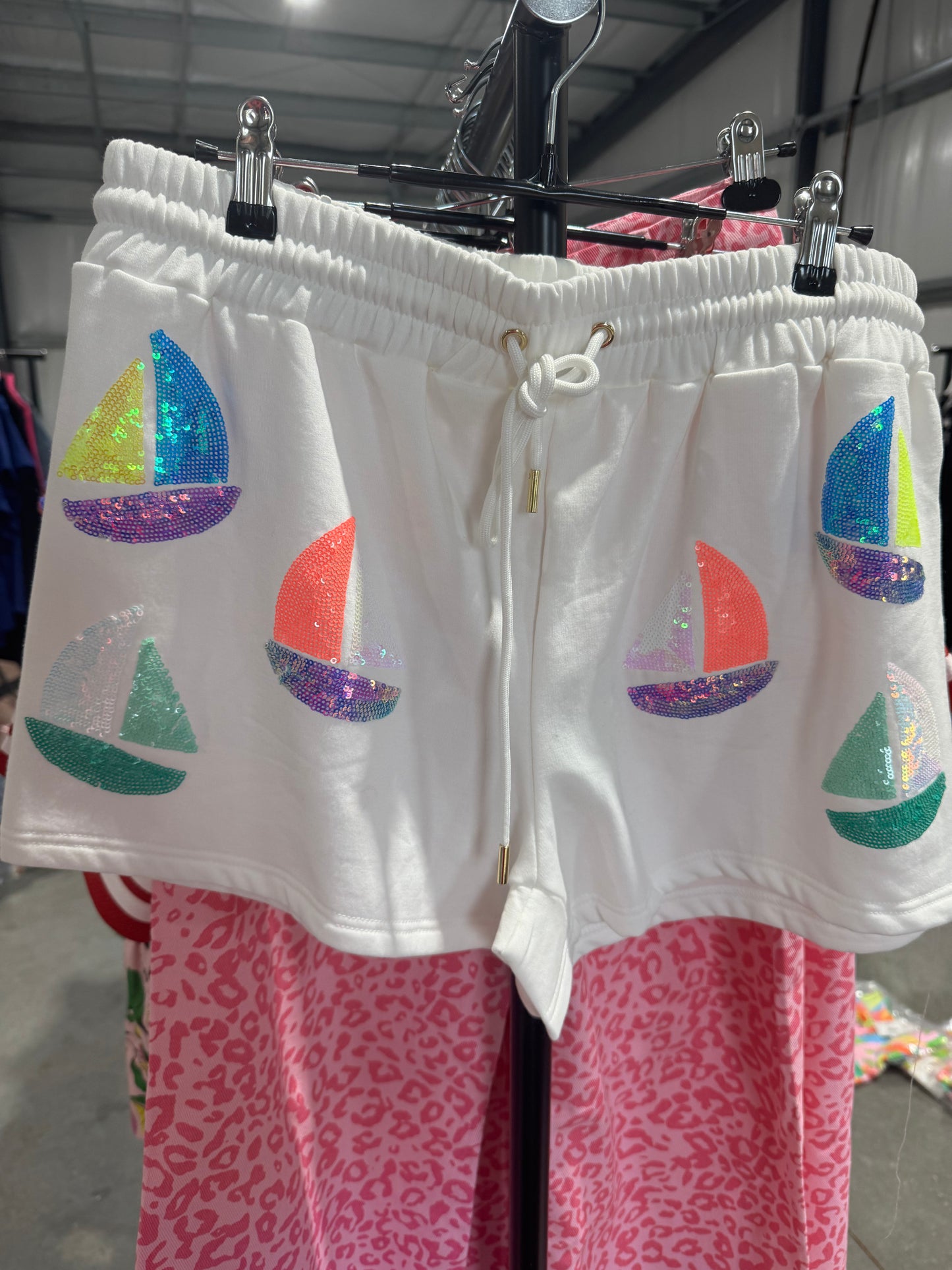 Sailboat shorts only sequin warehouse clearance sale
