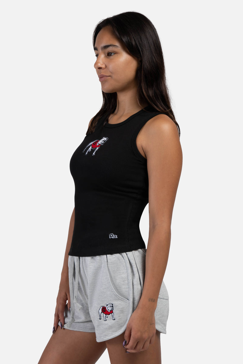 White tank embroidered bulldog Hype and Vice brand marked down