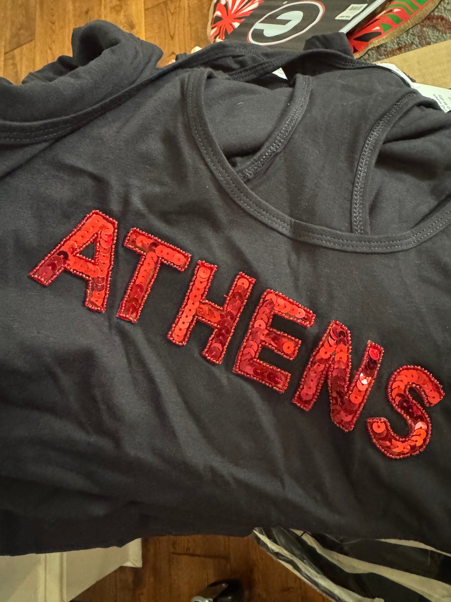Black tank sequin athens marked down!