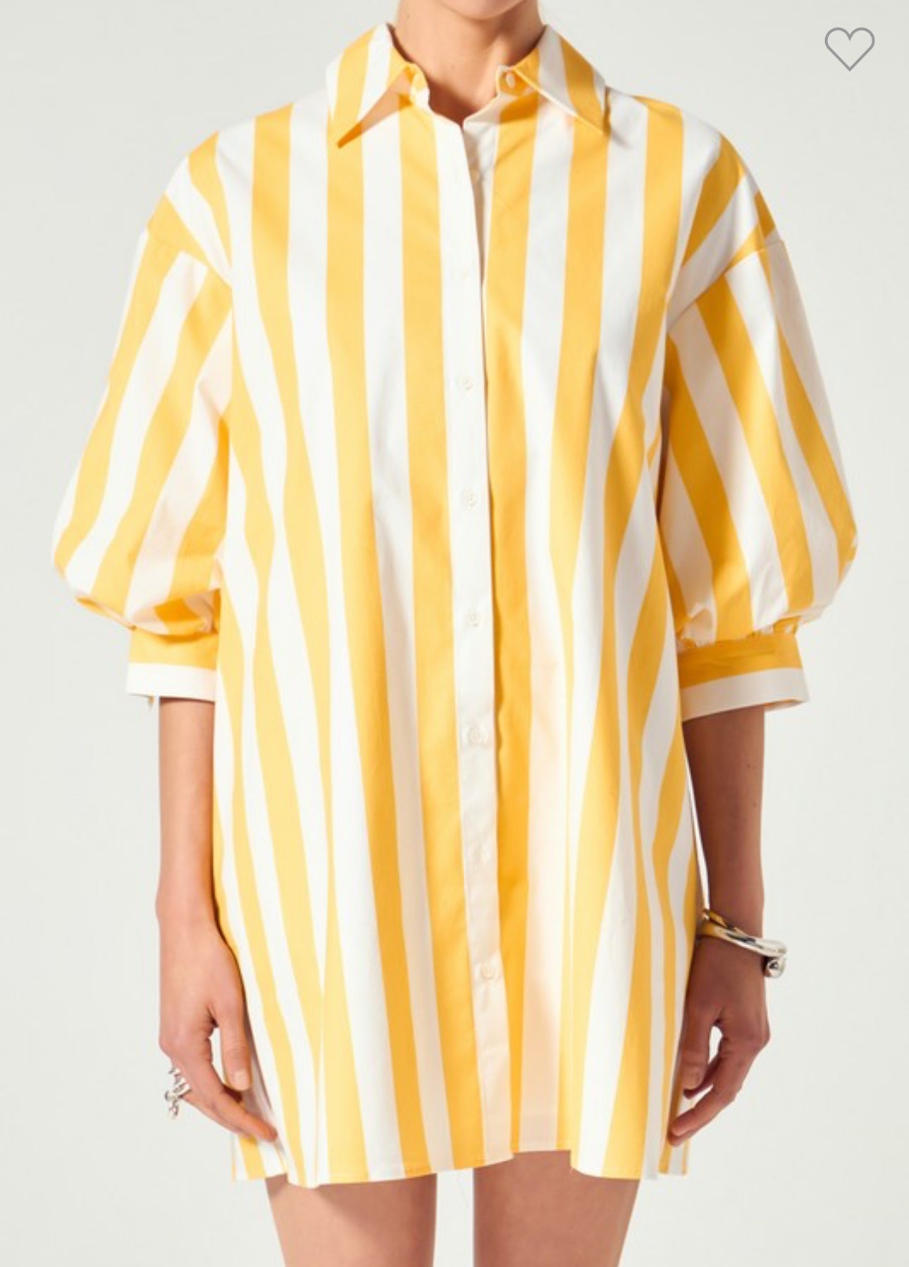 yellow stripe dress with pockets spring summer marked down