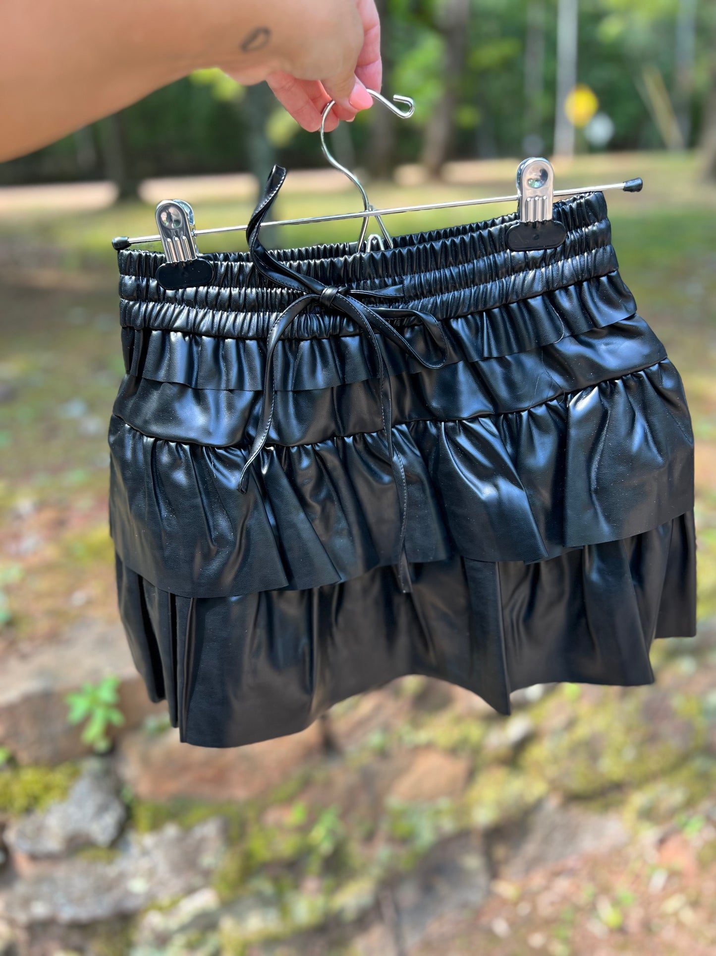 Black skirt pleather