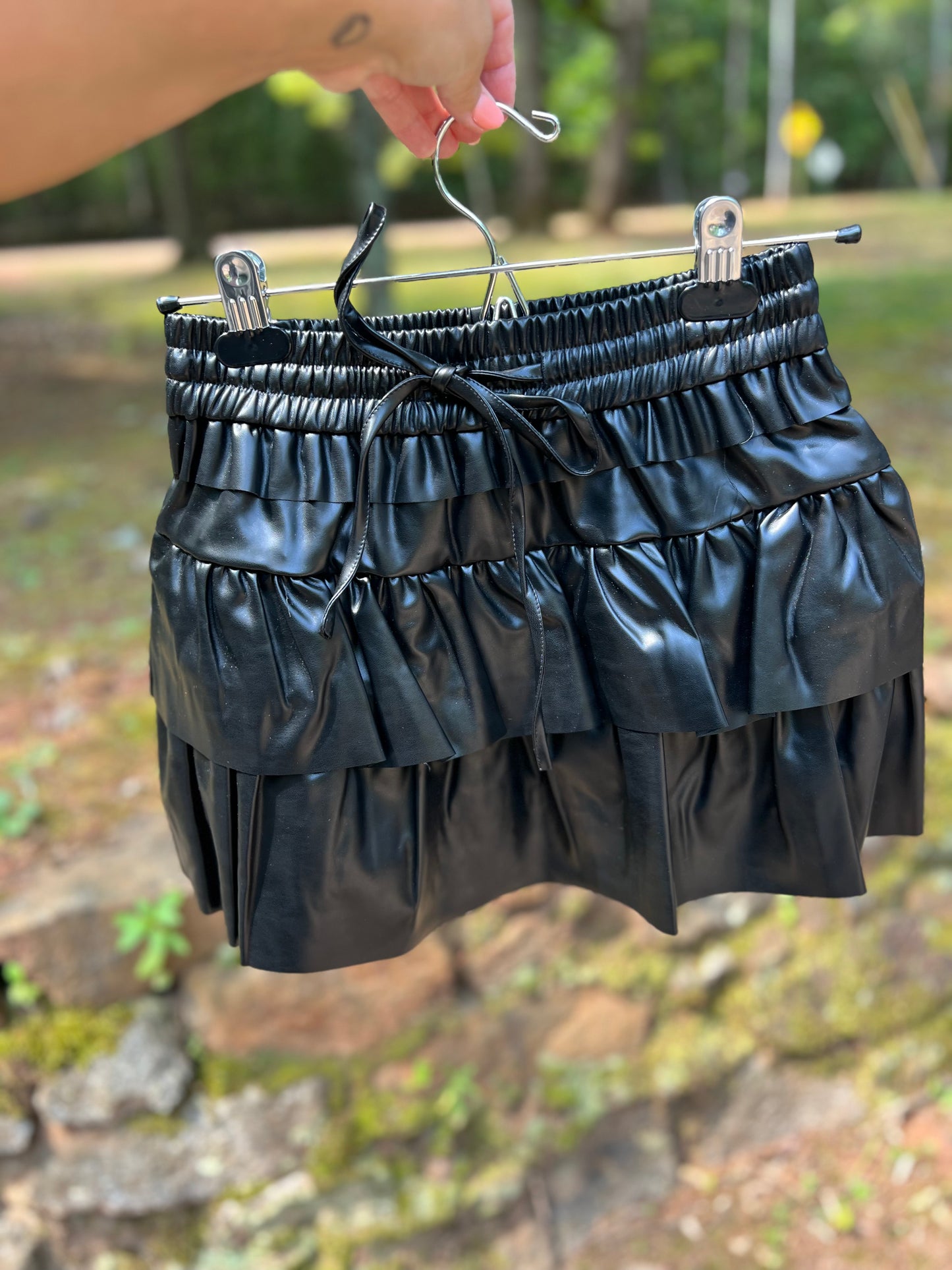 Black skirt pleather