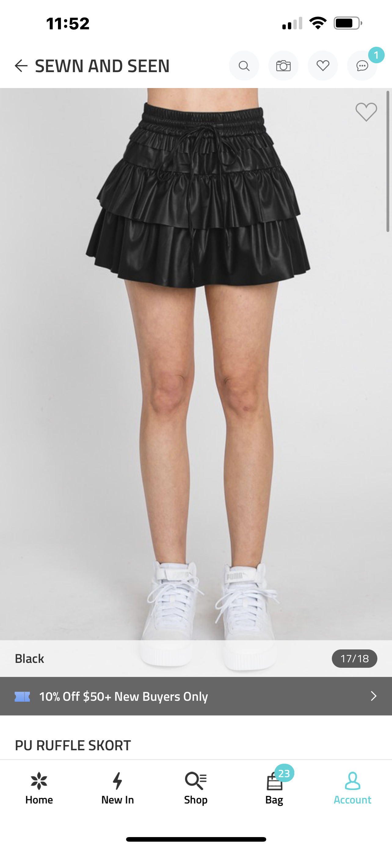 Black skirt pleather