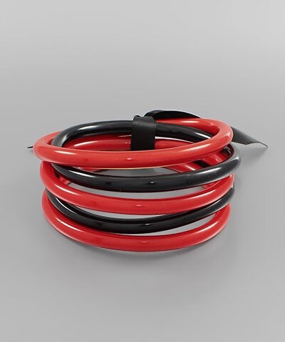 rubber bracelets set of 5 jelly