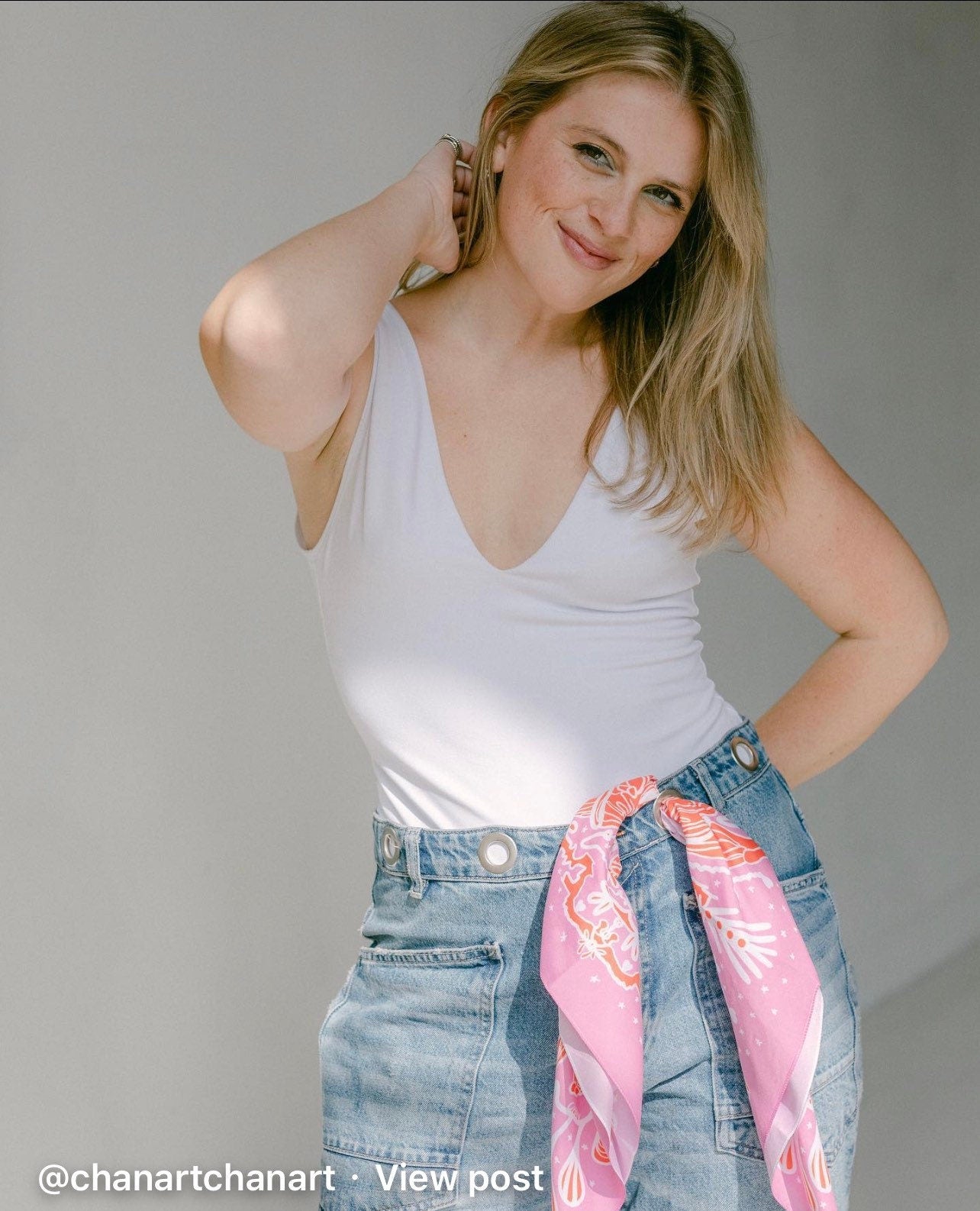 bandanna and artist design pink and red