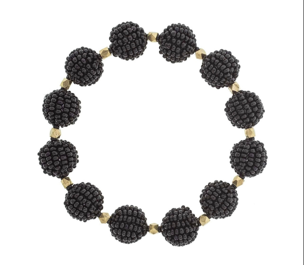 Roll on aid trade beaded bracelet black