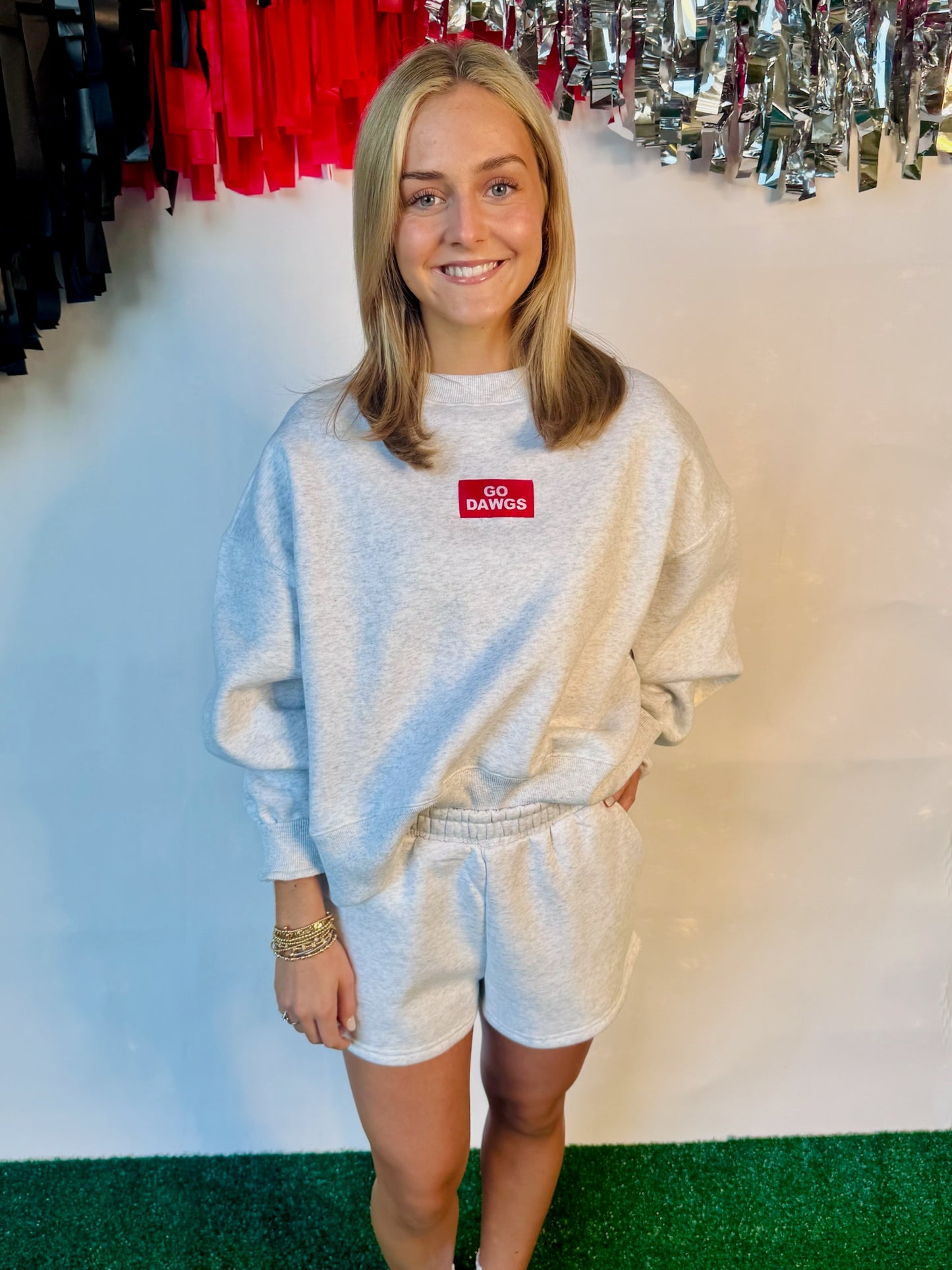 Dawgs sweat shorts licensed gray restocked!