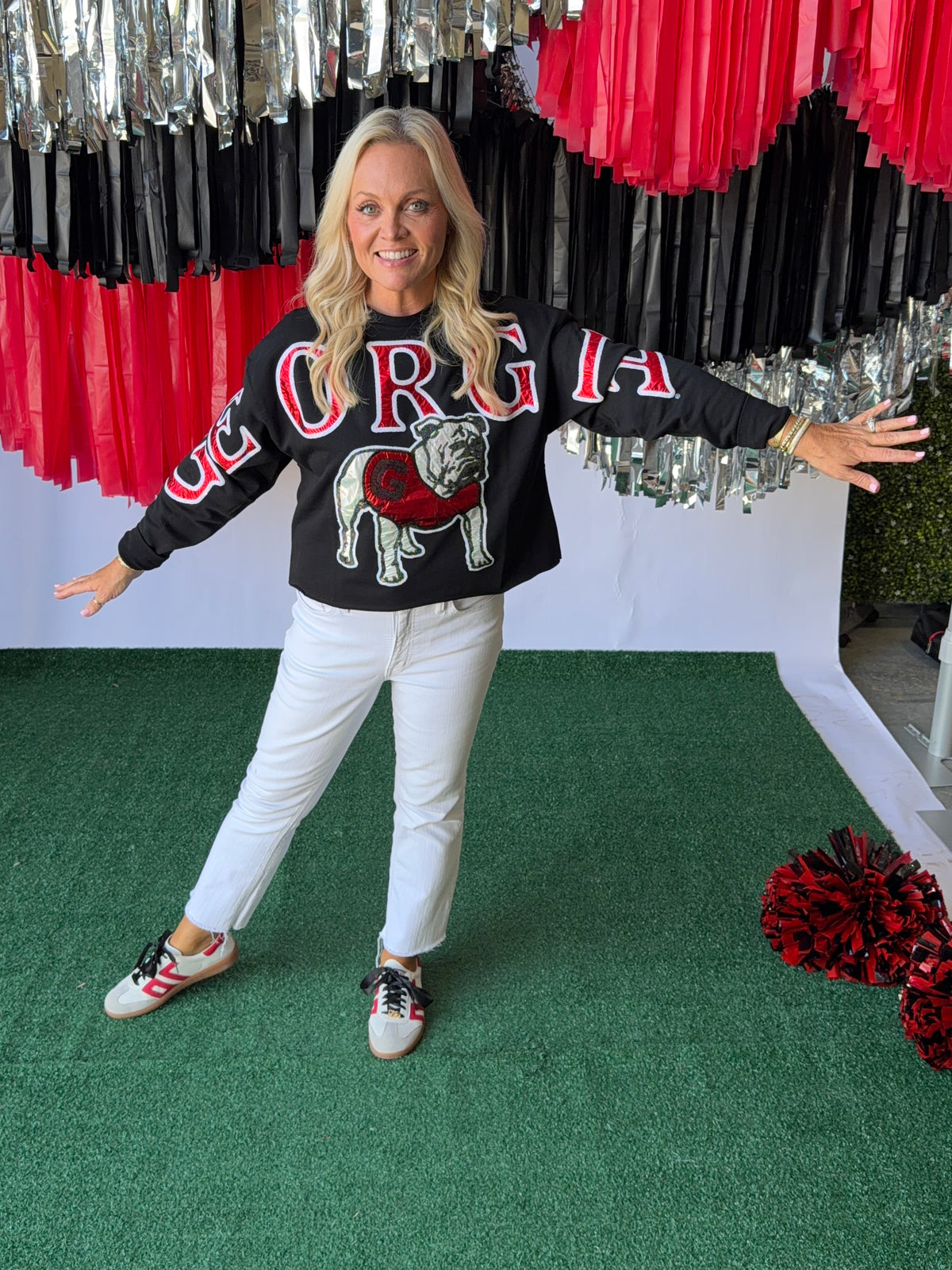 The stadium sequin crewneck licensed