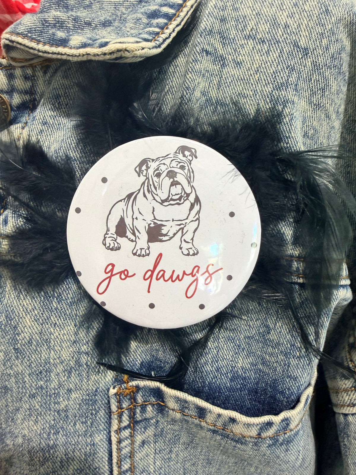 Feather game day buttons