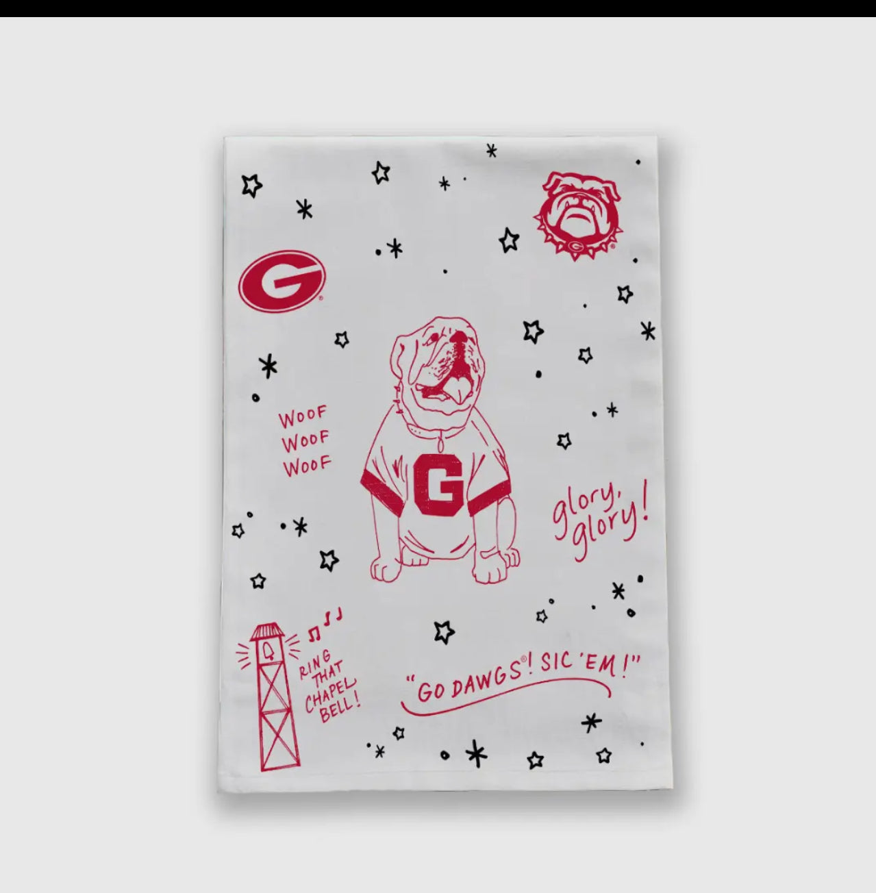 Tea towel licensed dog