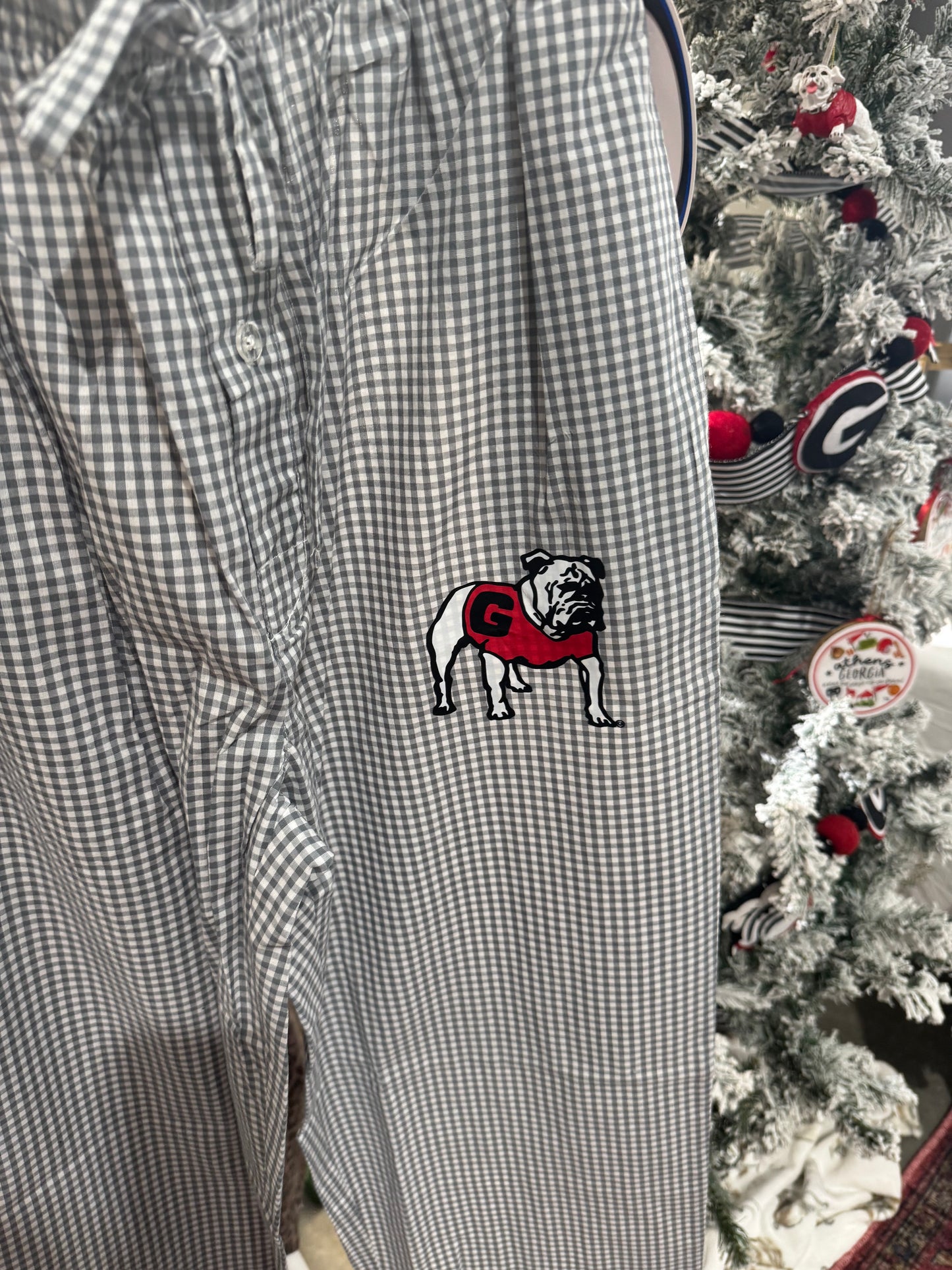 Gray mens checked sleep pants men’s licensed