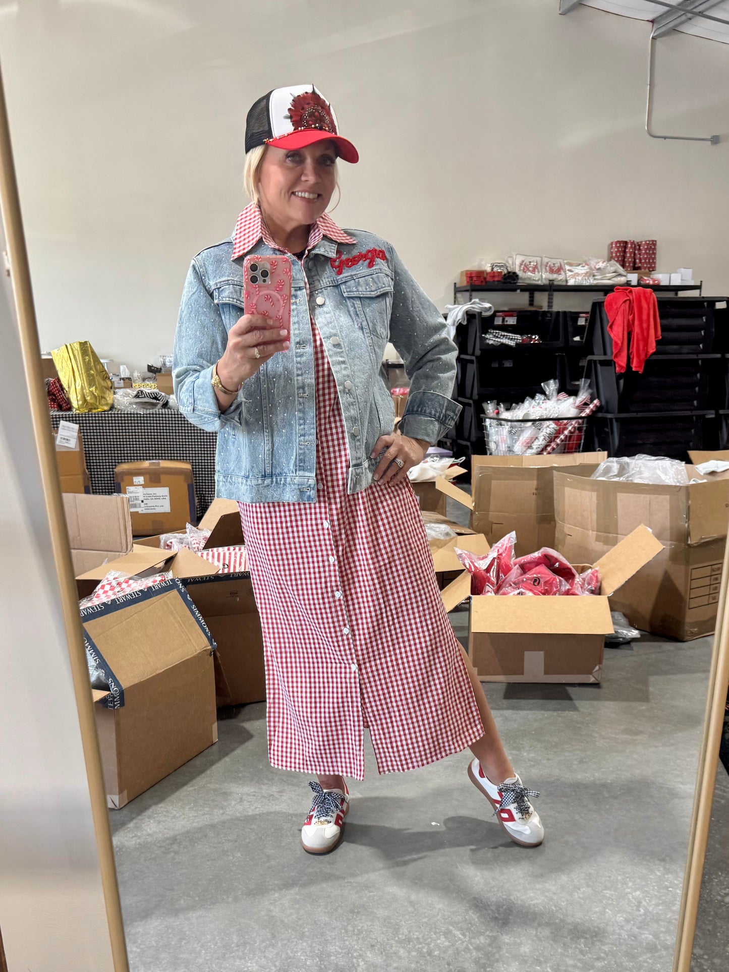 Licensed denim jacket Go dawgs