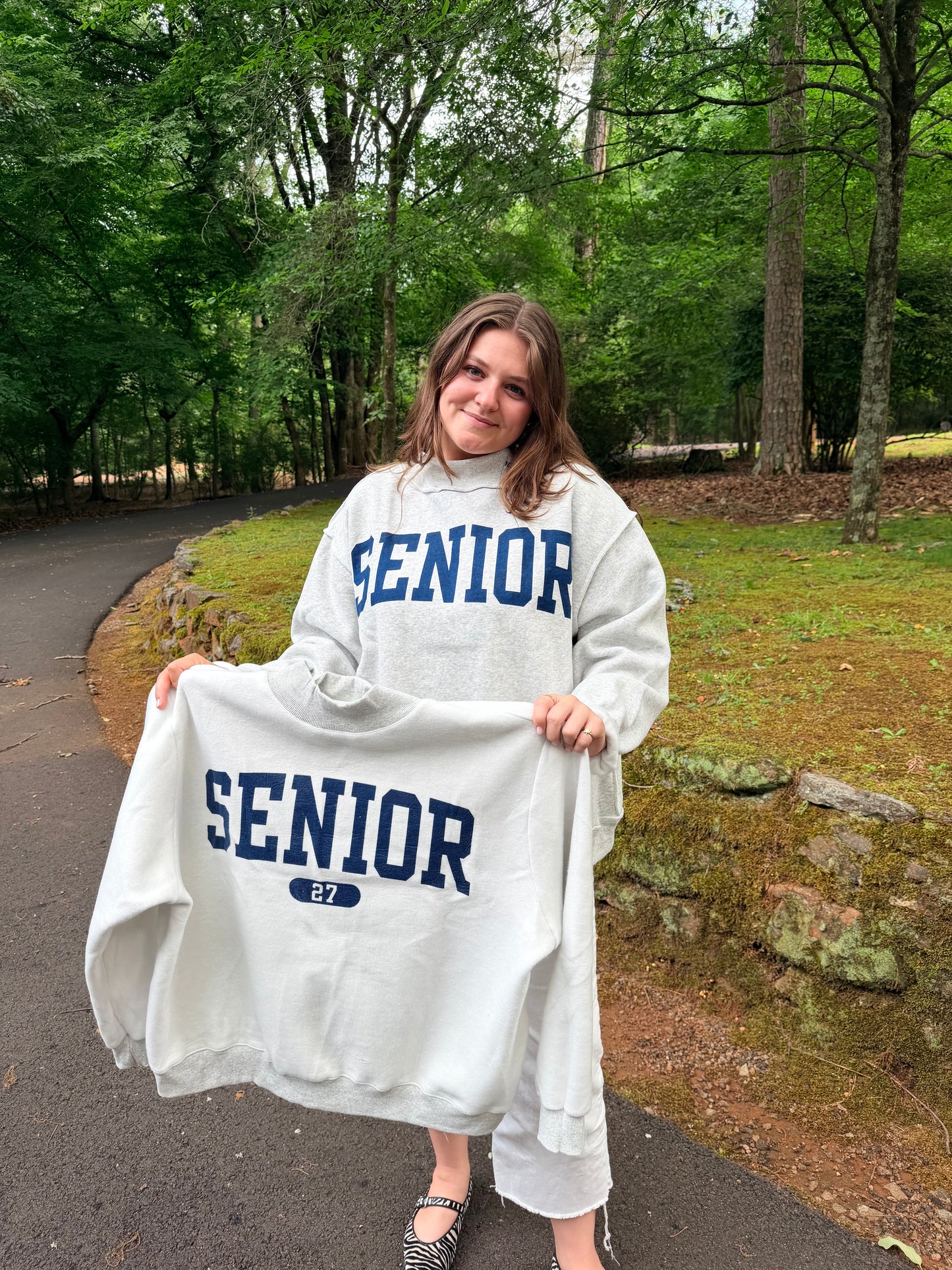 Reversible senior mock neck