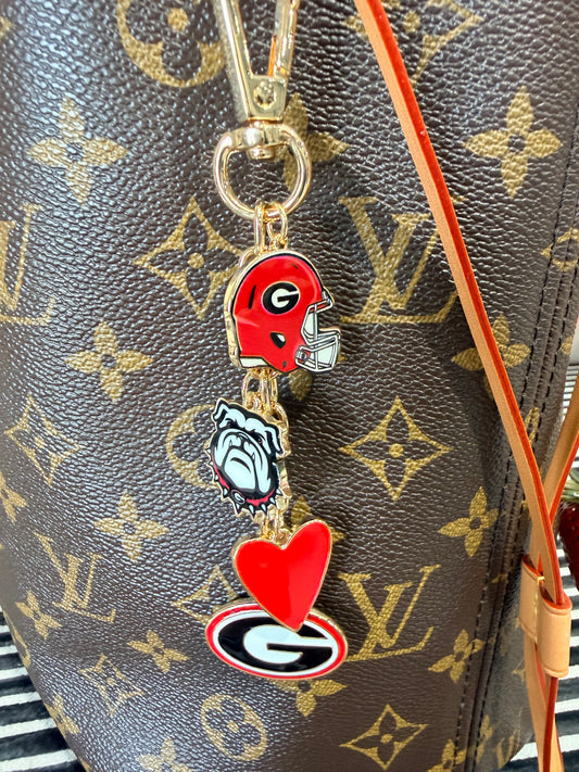 Bulldog bag charm or key chain