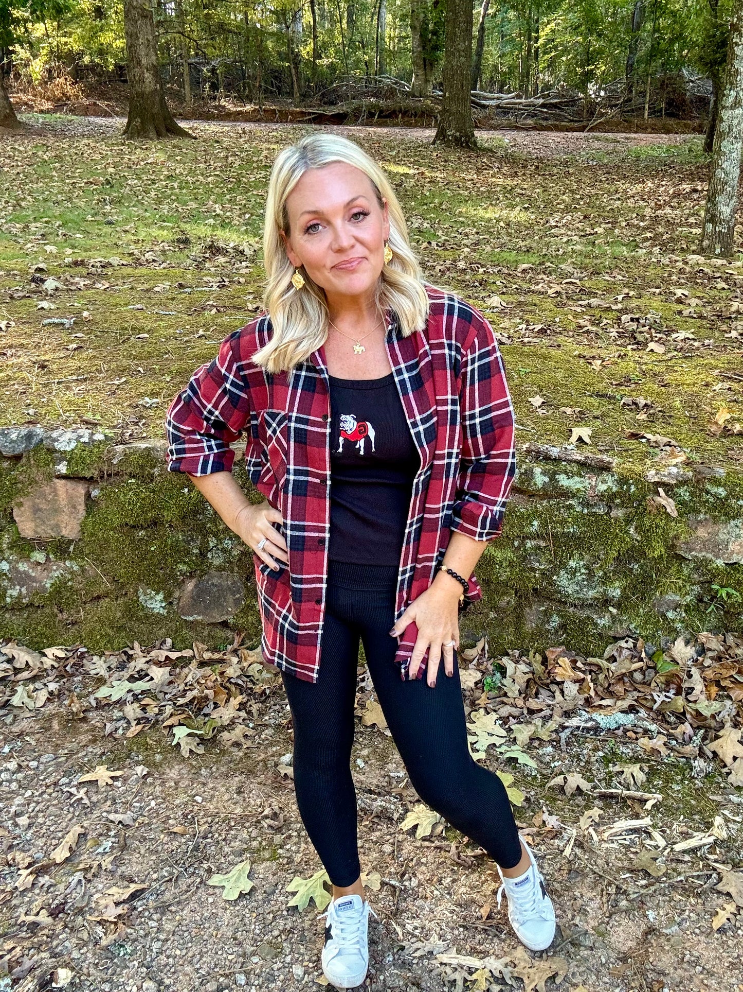 UGA fall collection Georgia oversized flannel