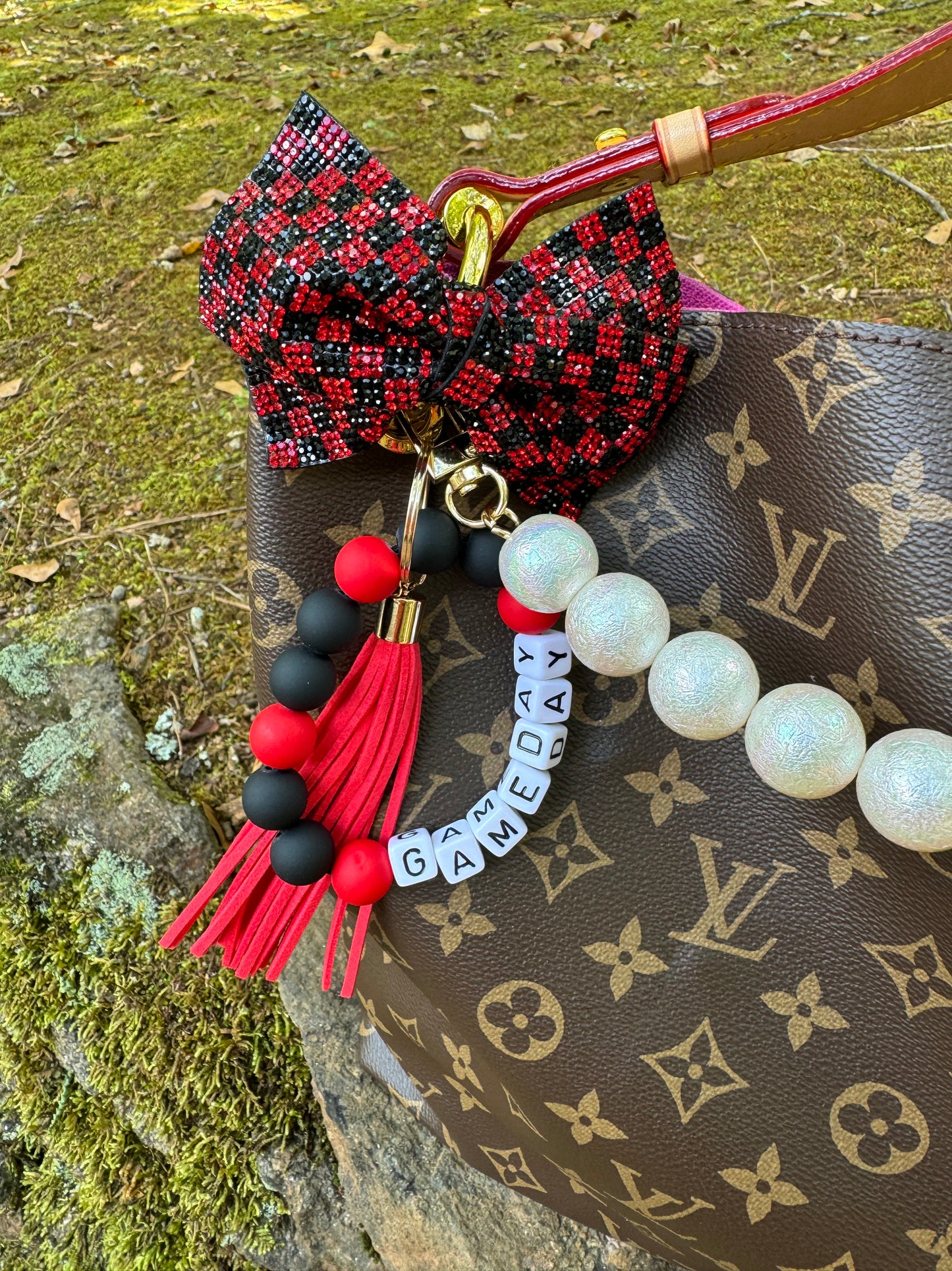 Bag/purse charm or keychain beaded