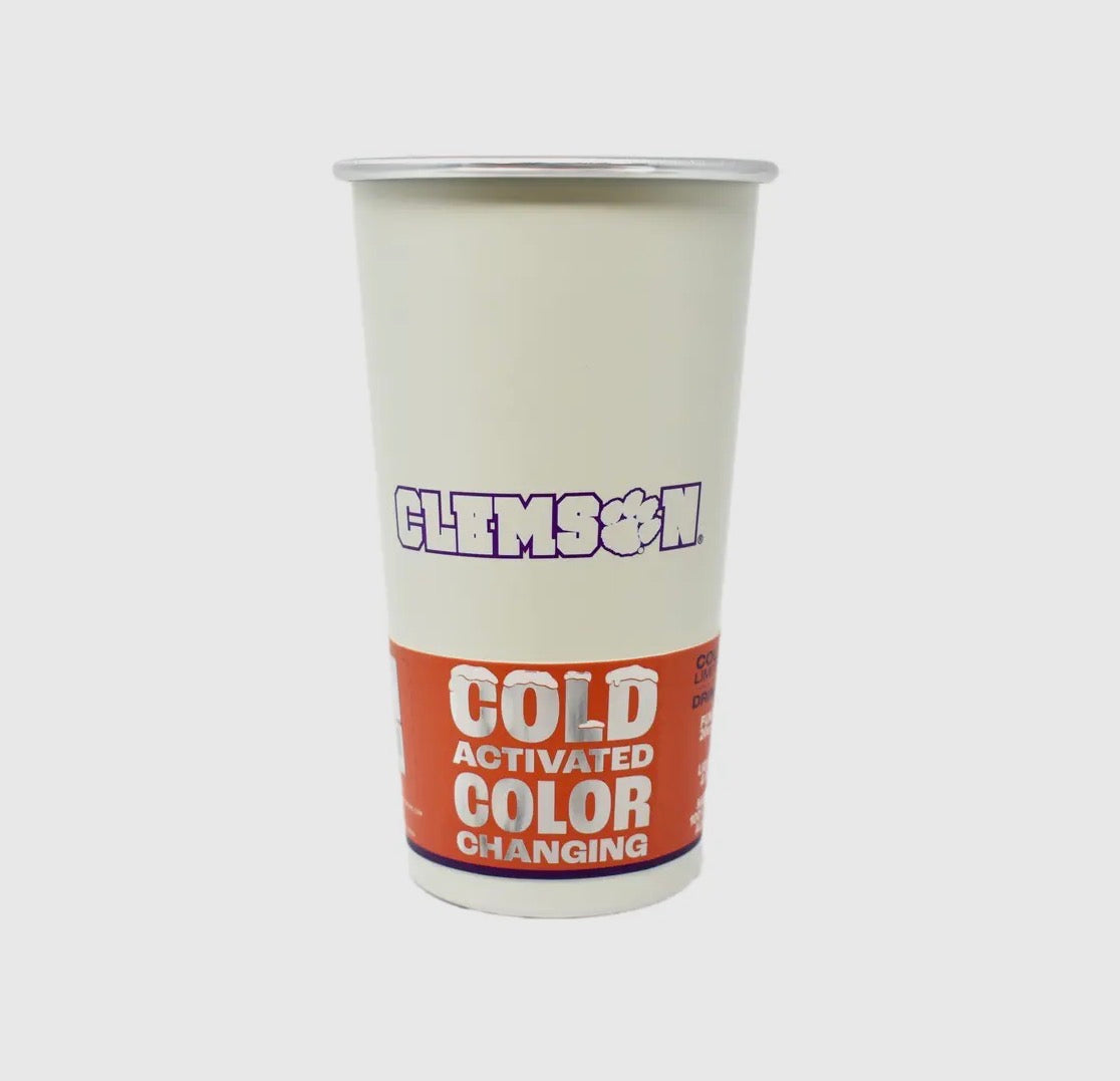 Clemson university color changing cup